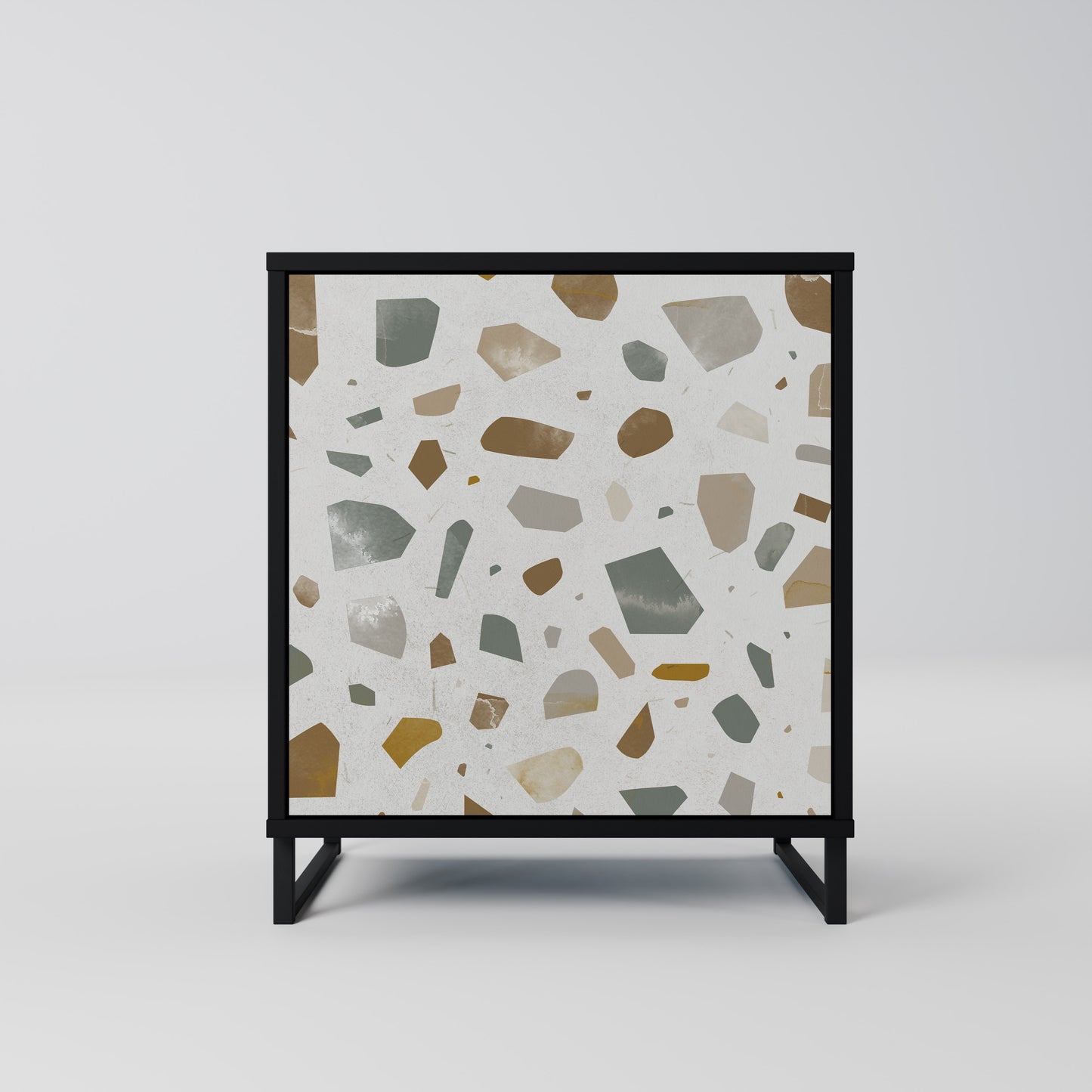 Credenza a 1 anta PIECES OF TOMORROW con finitura nera