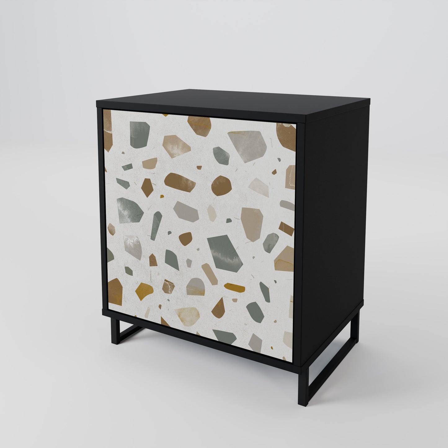 Credenza a 1 anta PIECES OF TOMORROW con finitura nera