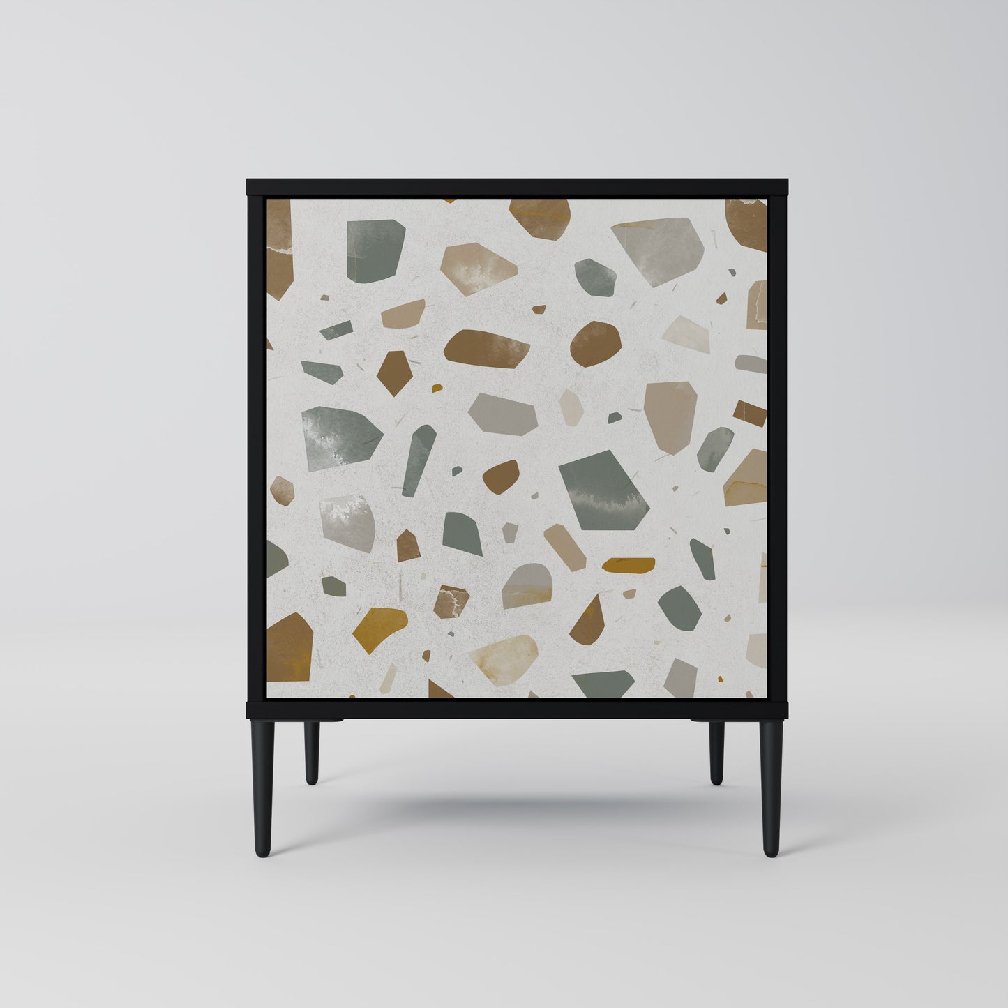 Credenza a 1 anta PIECES OF TOMORROW con finitura nera