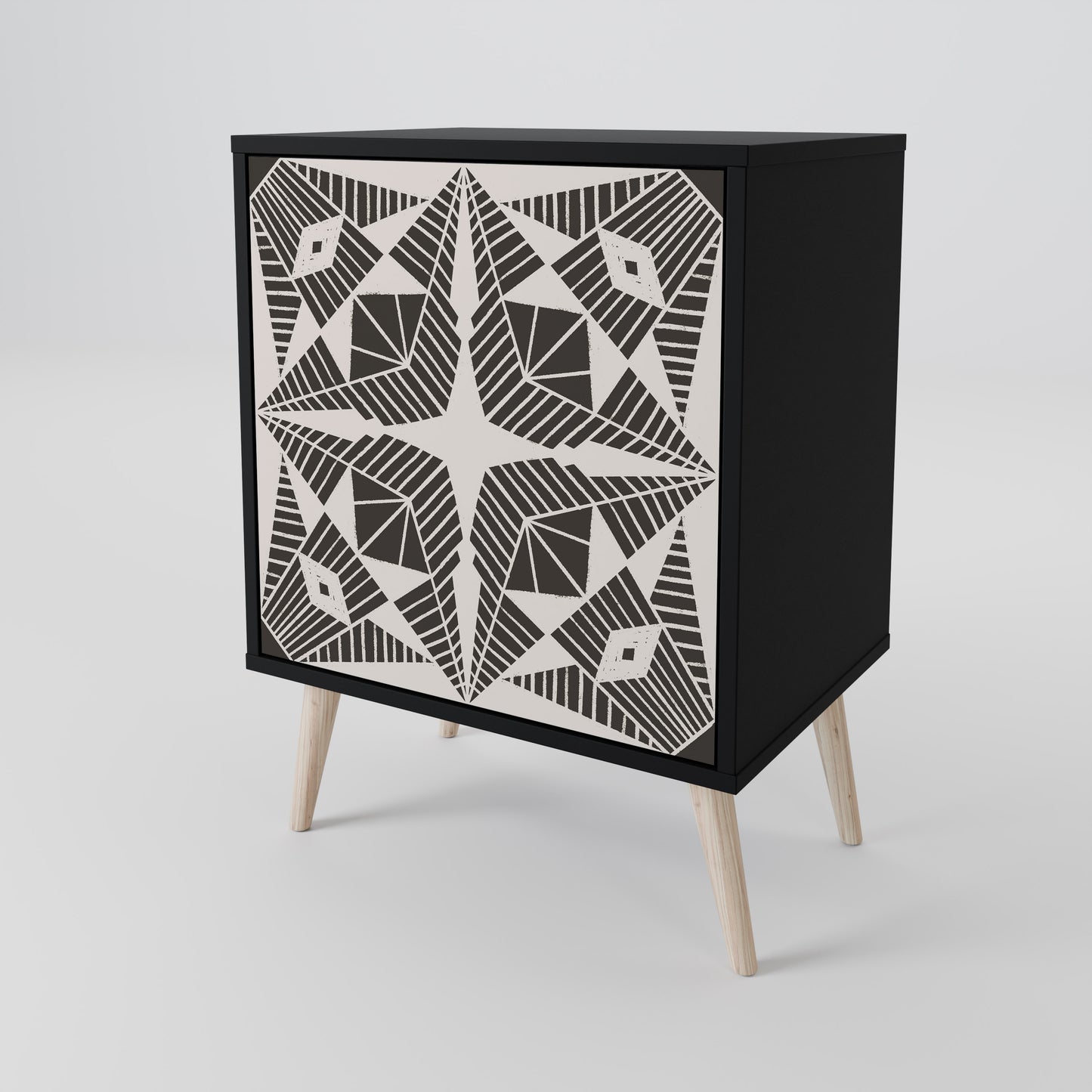 Credenza MONOCHROME NEXUS a 1 anta con finitura nera