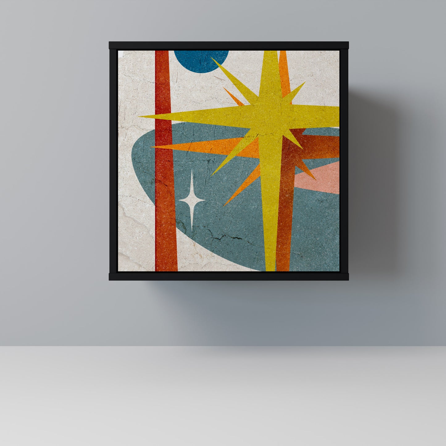 Credenza a 1 anta INTERSTELLAR VIBES con finitura nera