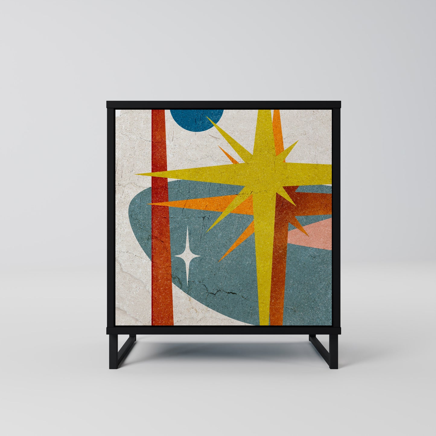 Credenza a 1 anta INTERSTELLAR VIBES con finitura nera