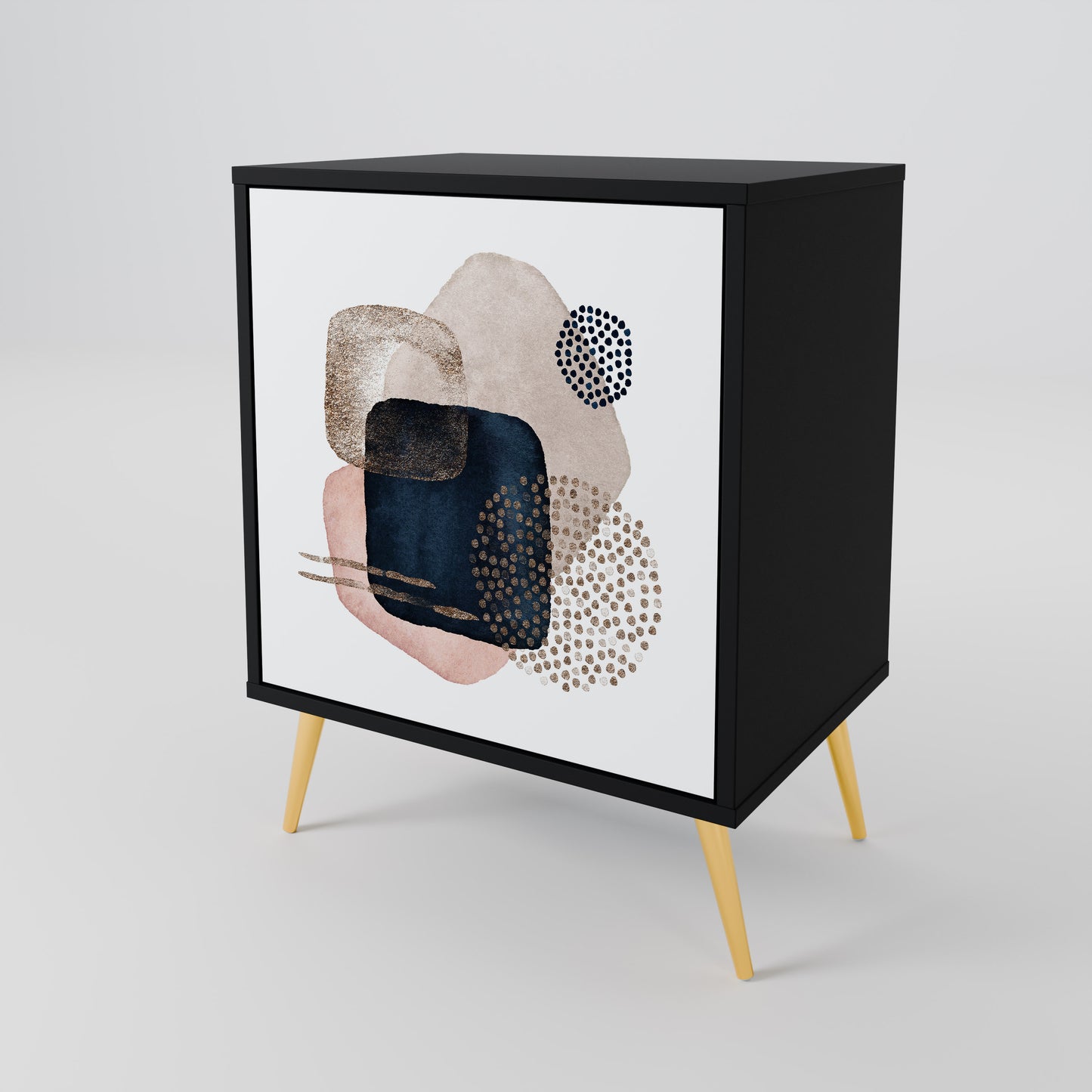 Credenza a 1 anta COLORFUL SHAPES con finitura nera