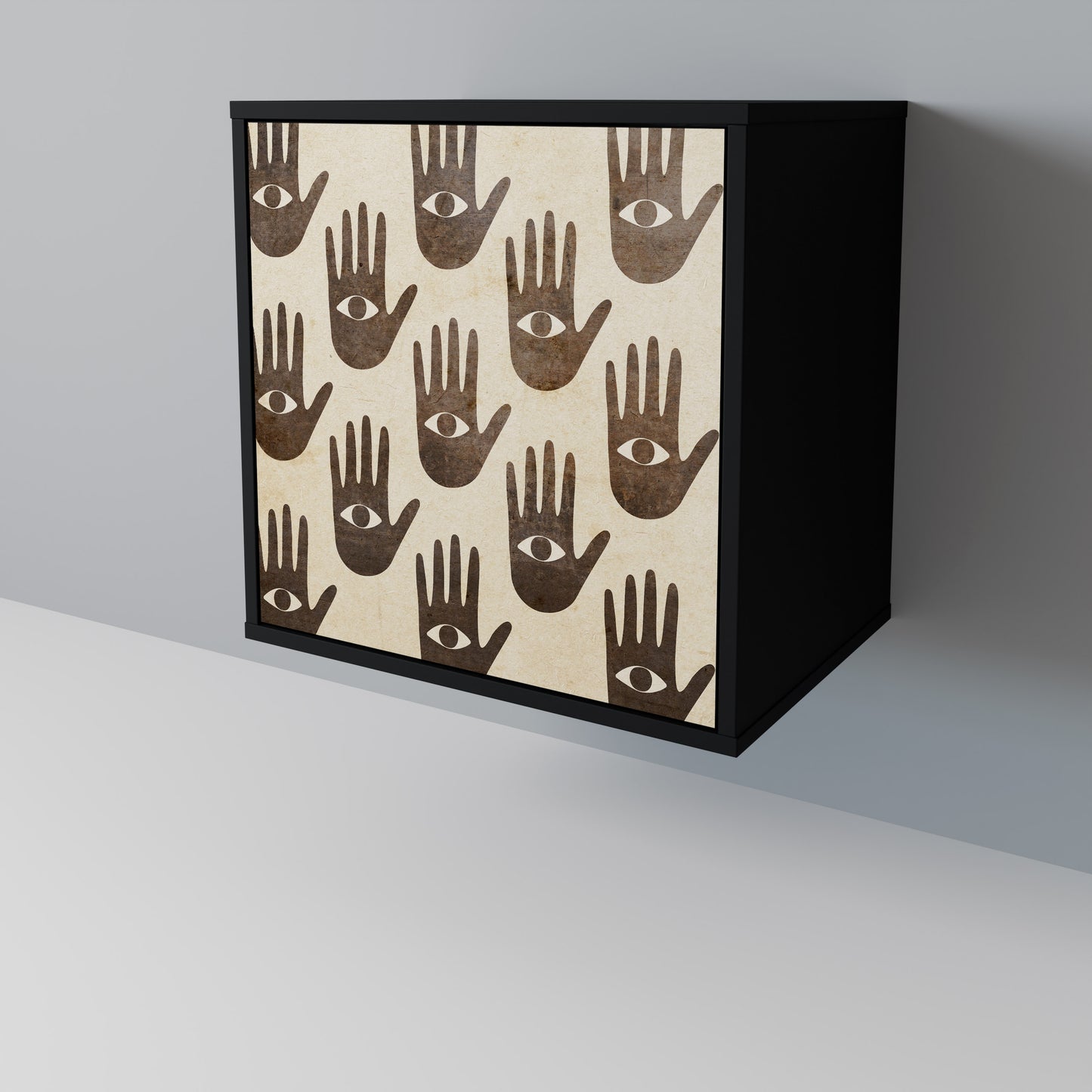 VEDI ALTRO Credenza a 1 anta con finitura nera