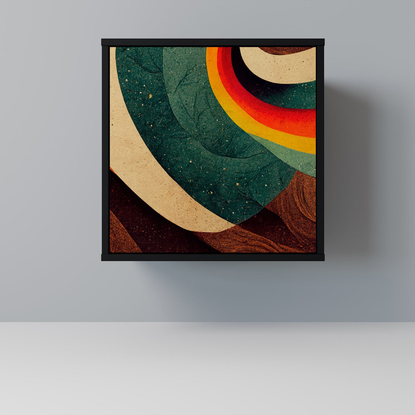 Credenza a 1 anta COLORFUL STRANDS con finitura nera