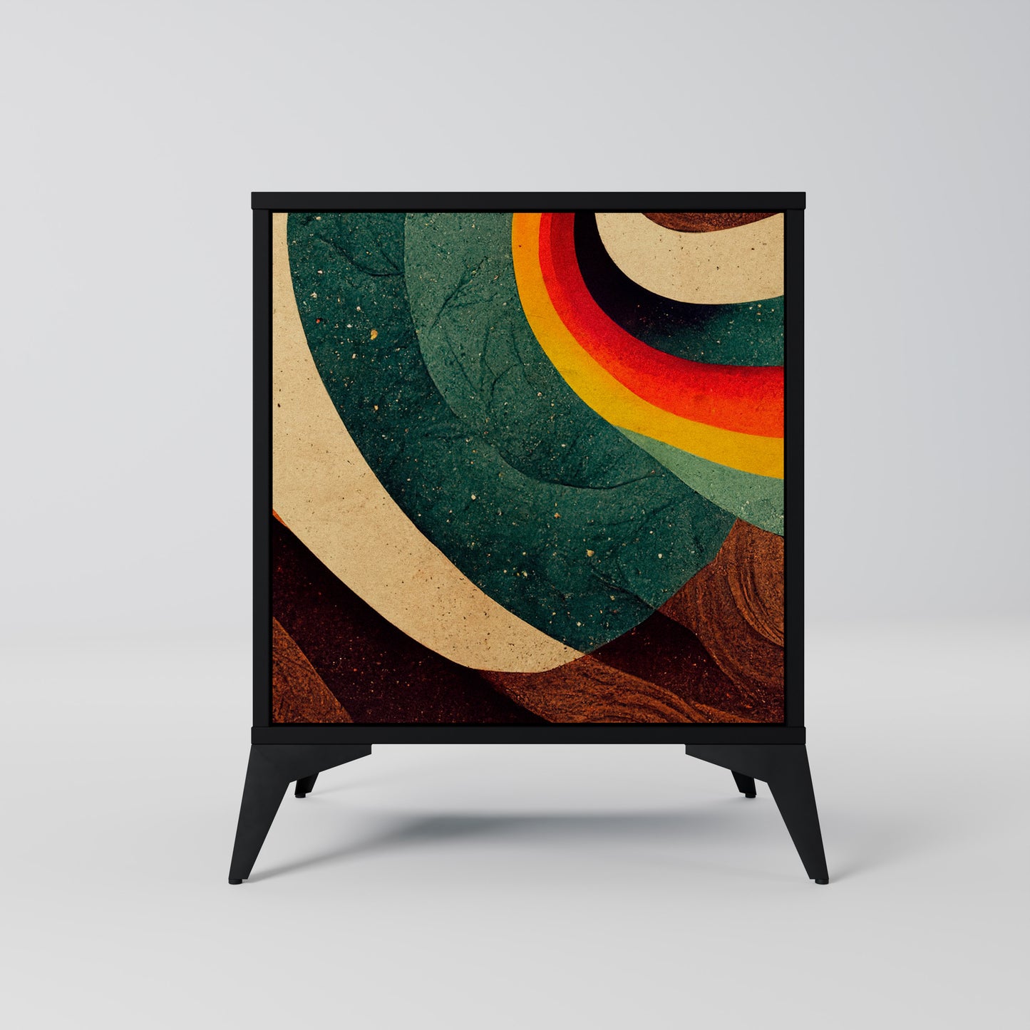 Credenza a 1 anta COLORFUL STRANDS con finitura nera