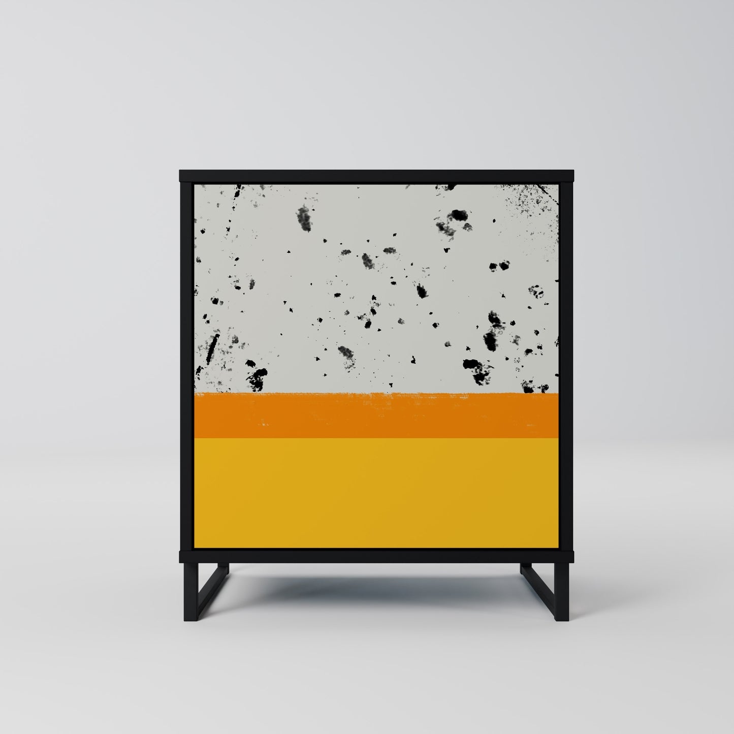 Credenza a 1 anta DYED BY ORANGE con finitura nera
