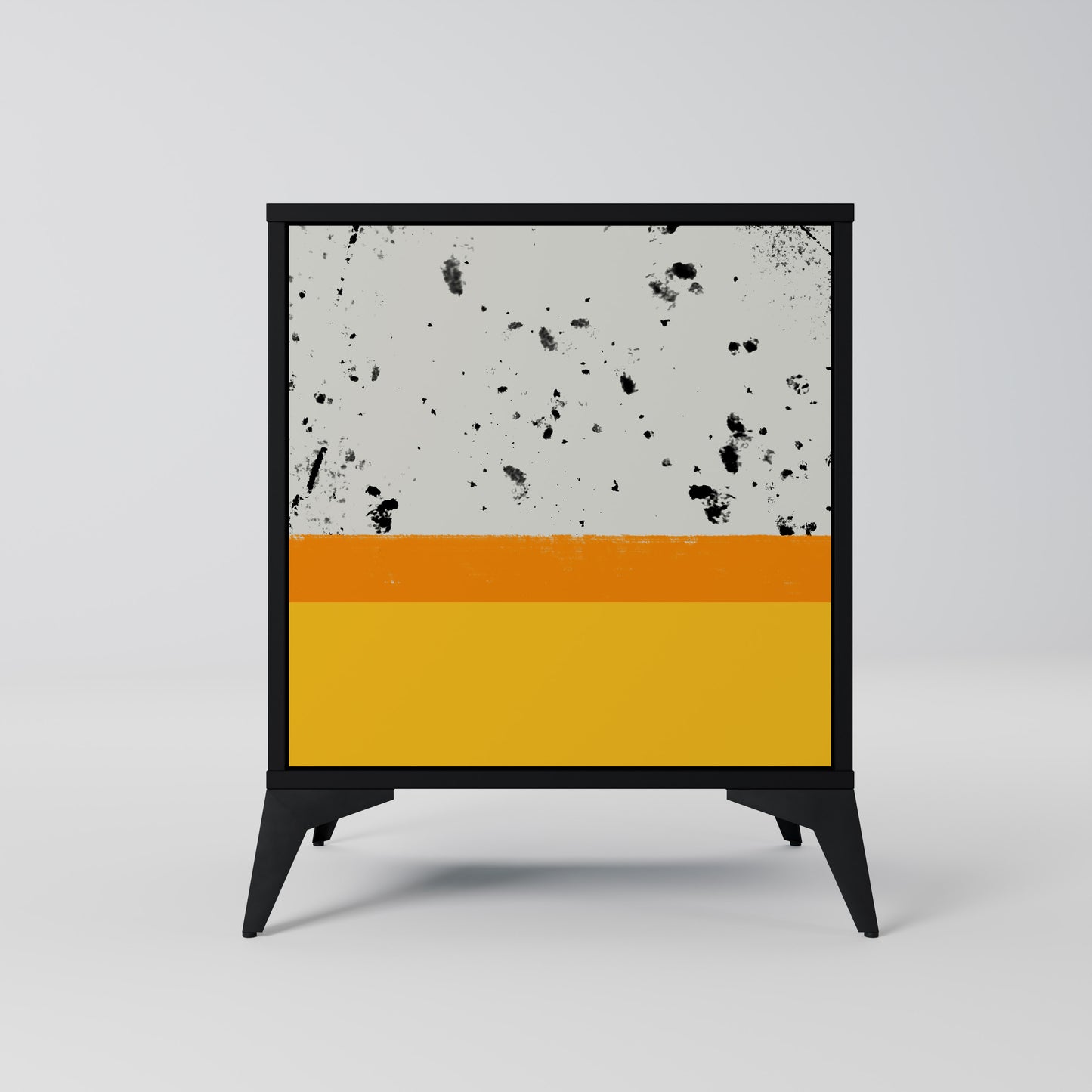 Credenza a 1 anta DYED BY ORANGE con finitura nera