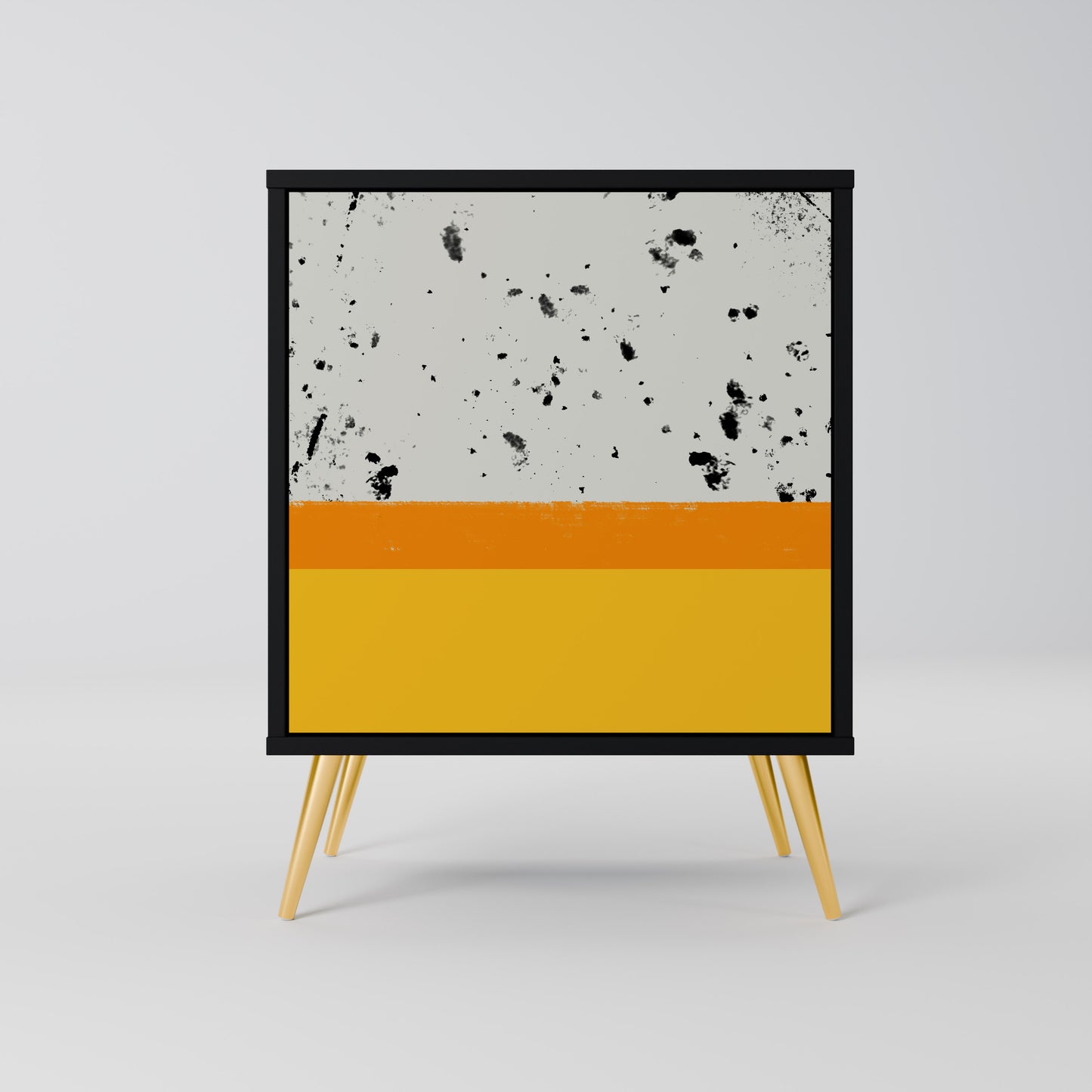 Credenza a 1 anta DYED BY ORANGE con finitura nera