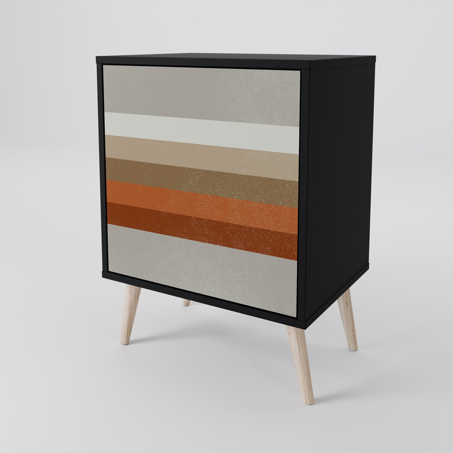 Credenza PECULIAR TRAIL a 1 anta con finitura nera