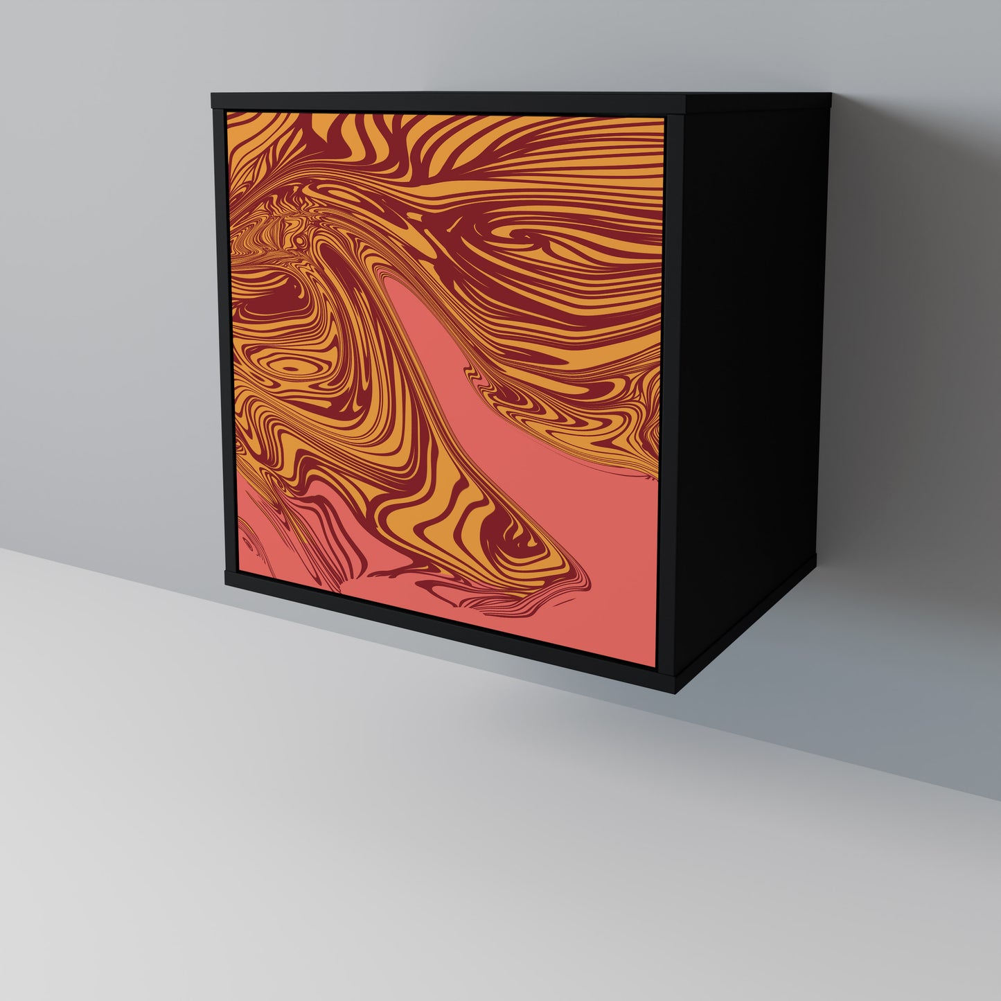 Credenza a 1 anta FLOATING THOUGHTS con finitura nera