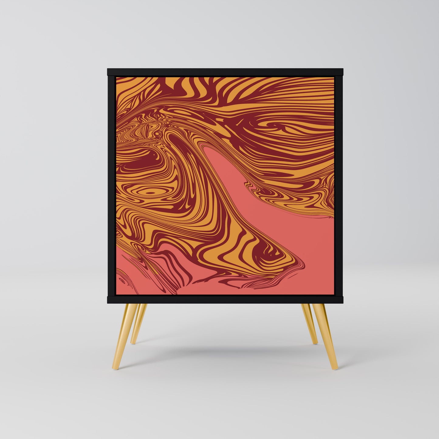 Credenza a 1 anta FLOATING THOUGHTS con finitura nera