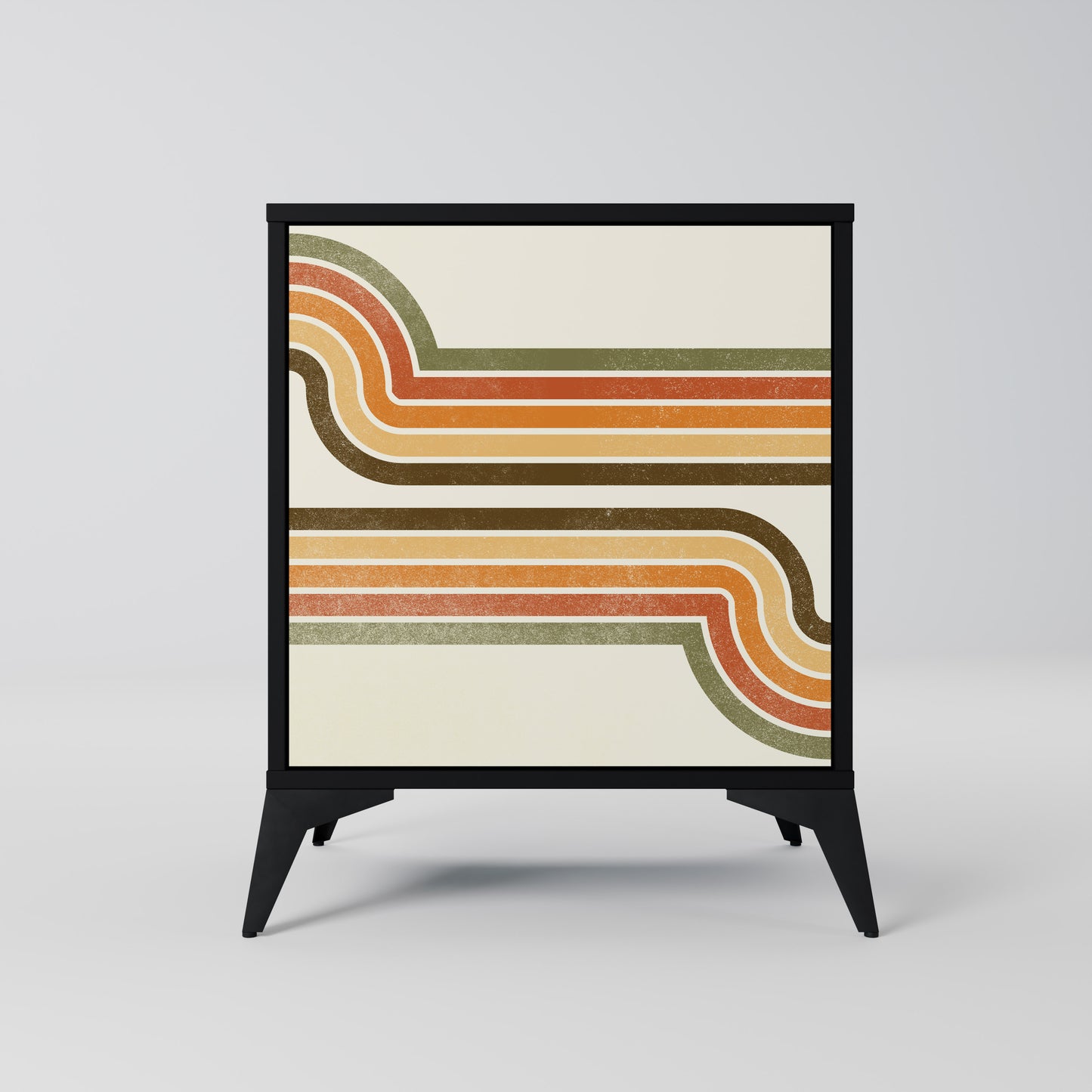 Credenza EXCEPTIONAL STREAM a 1 anta con finitura nera