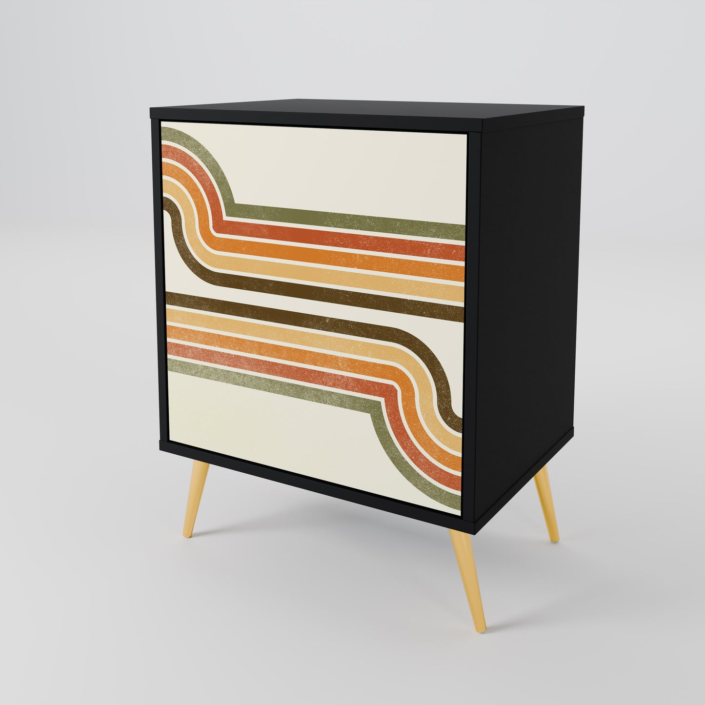 Credenza EXCEPTIONAL STREAM a 1 anta con finitura nera