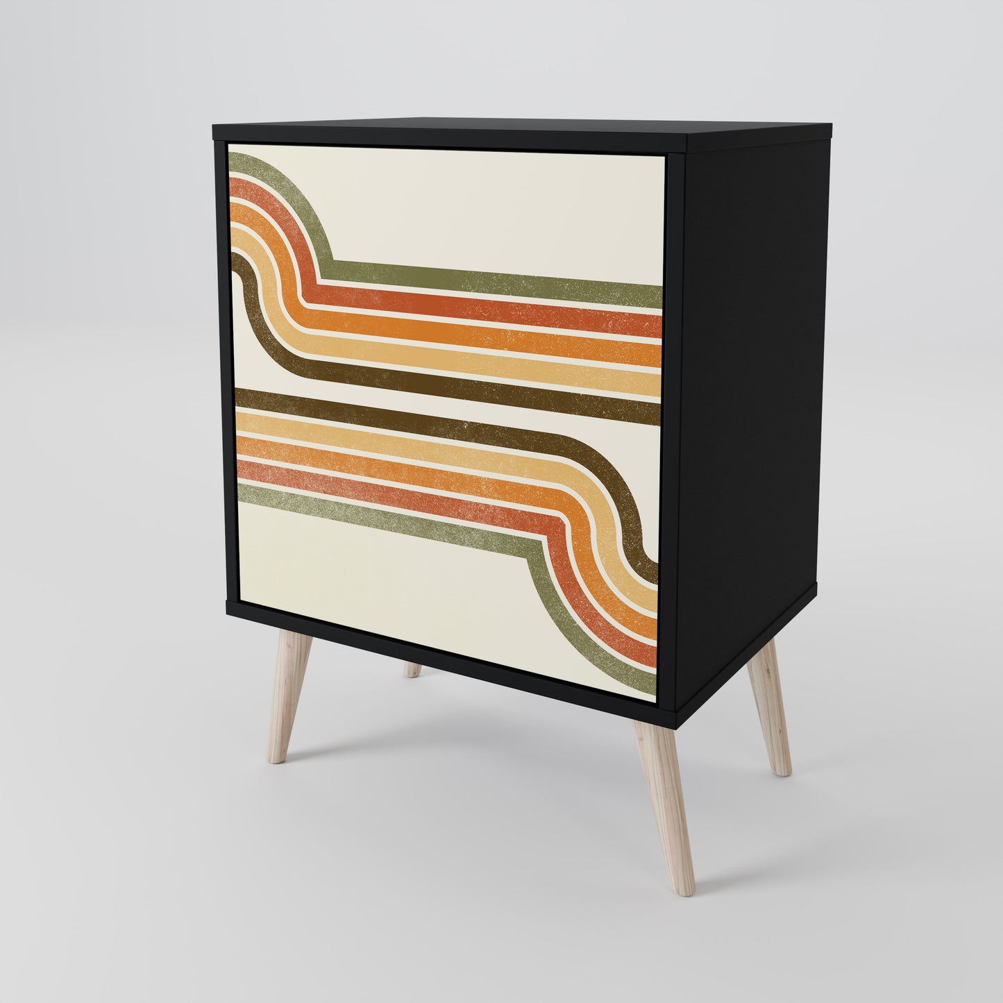 Credenza EXCEPTIONAL STREAM a 1 anta con finitura nera