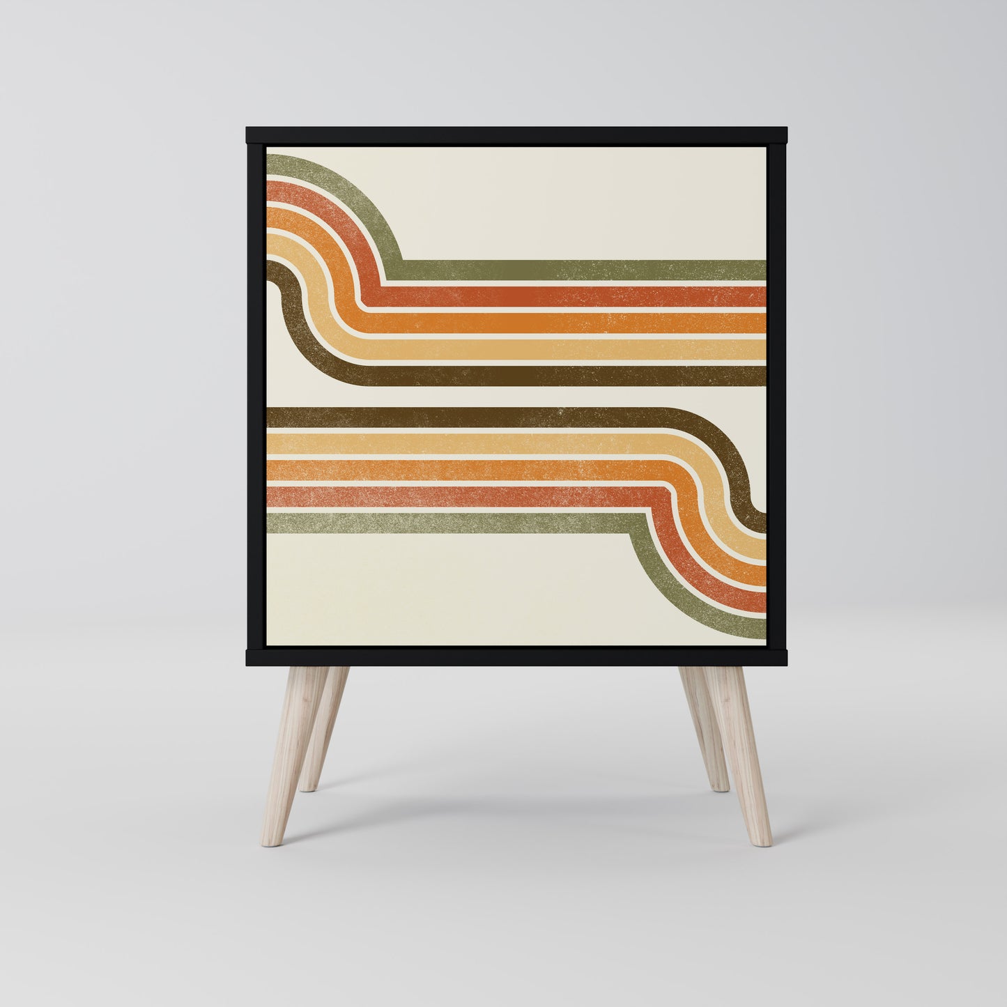 Credenza EXCEPTIONAL STREAM a 1 anta con finitura nera