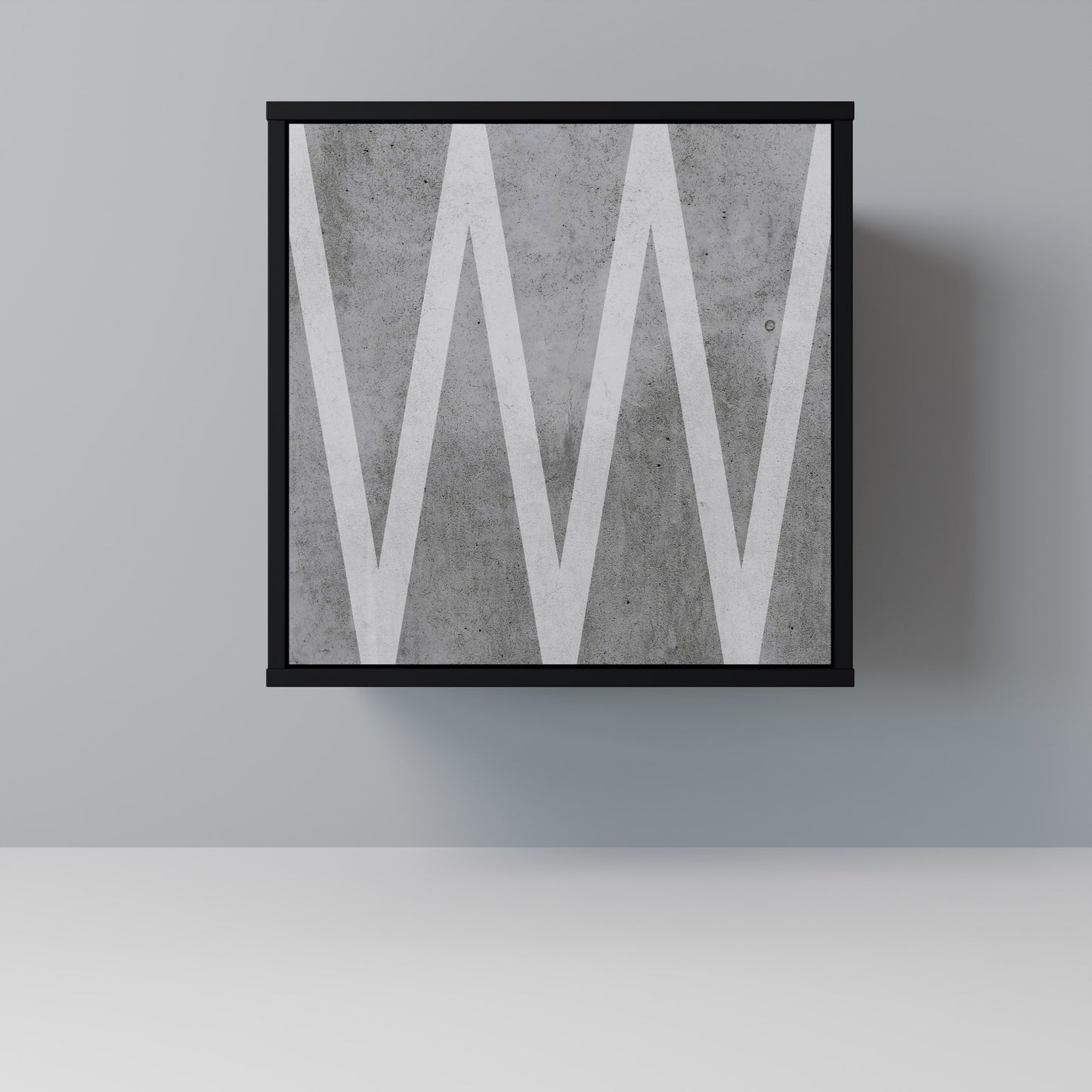 Credenza SOLID ZIG ZAG a 1 anta con finitura nera