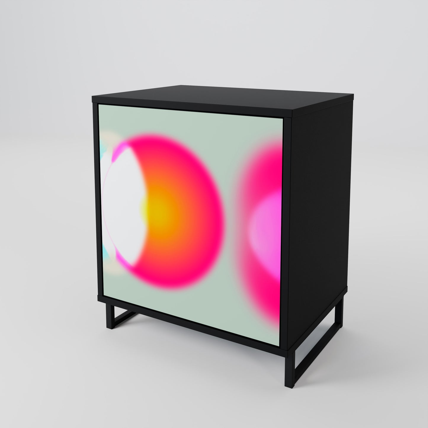 Credenza SYMPHONY OF COLORS a 1 anta con finitura nera