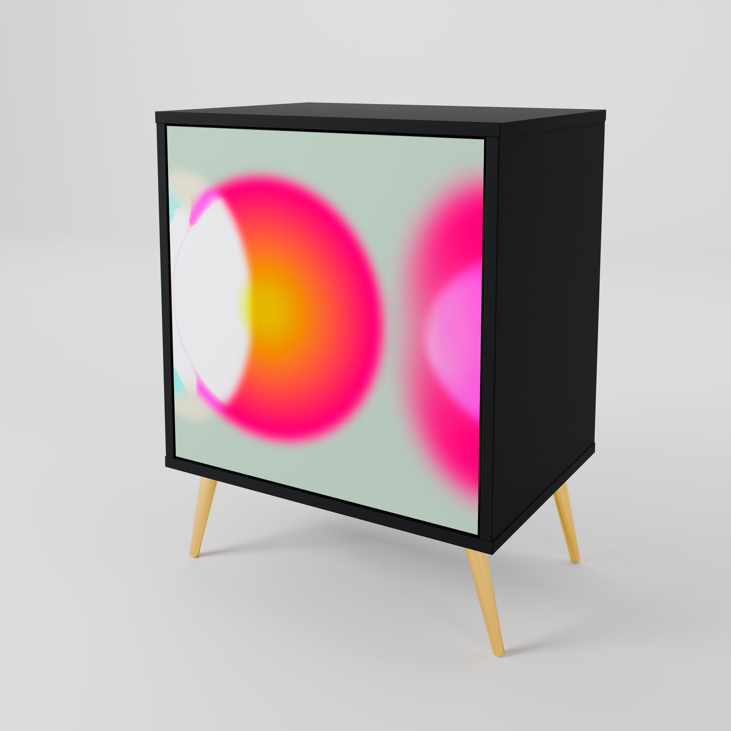 Credenza SYMPHONY OF COLORS a 1 anta con finitura nera