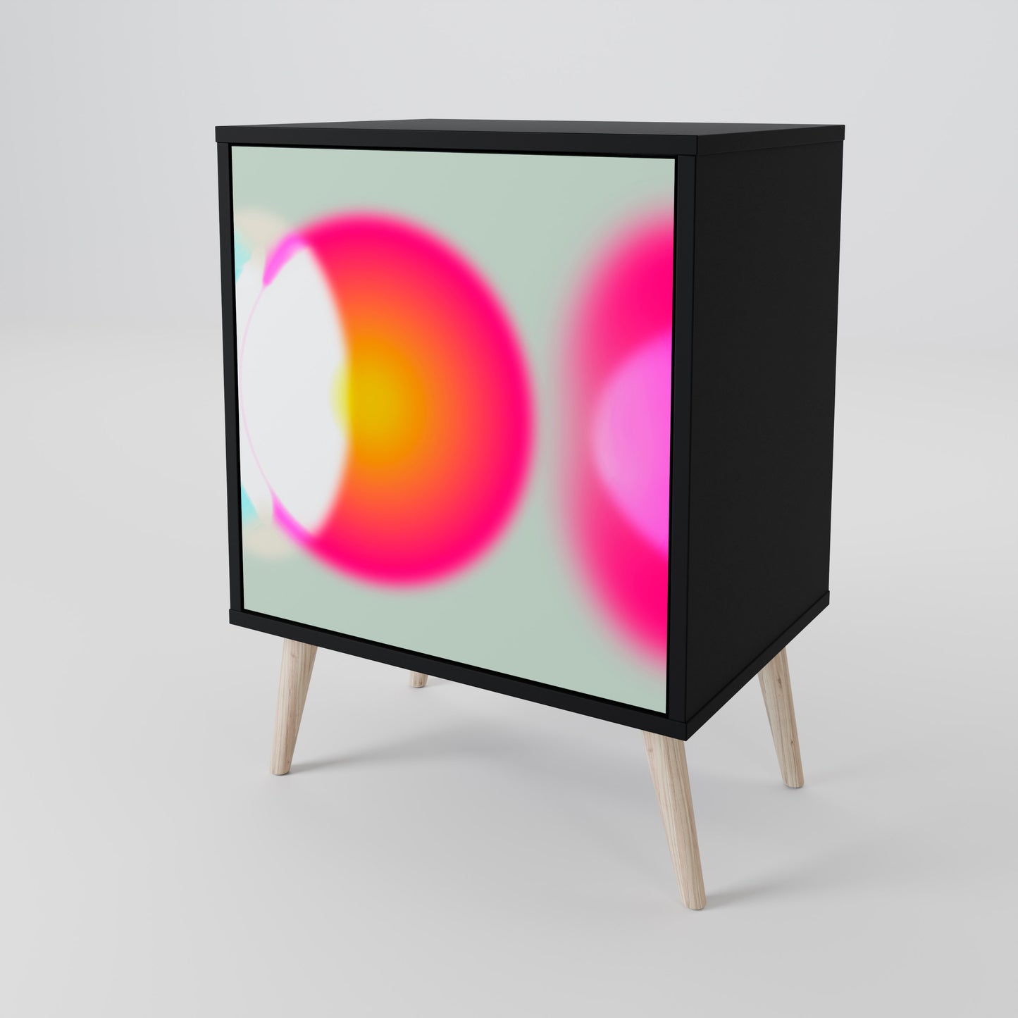 Credenza SYMPHONY OF COLORS a 1 anta con finitura nera