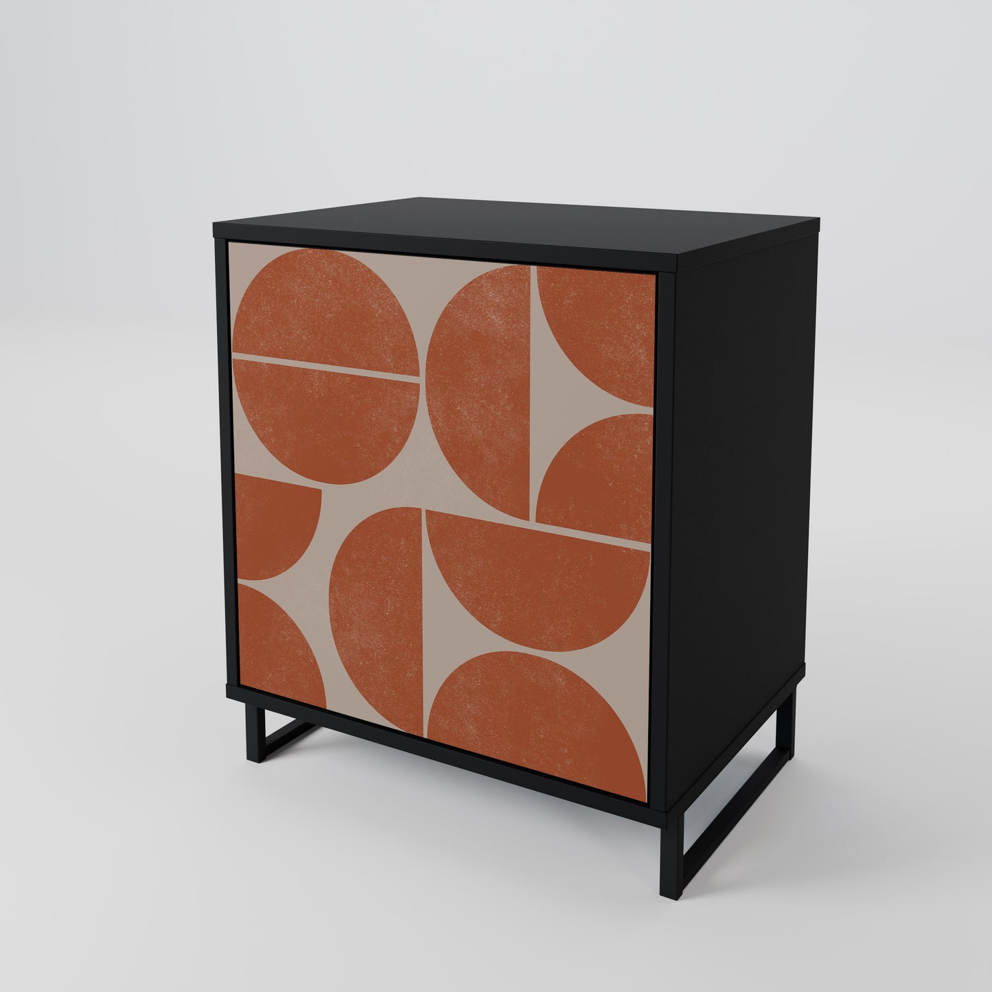 Credenza REPETITION COMPULSION a 1 anta con finitura nera