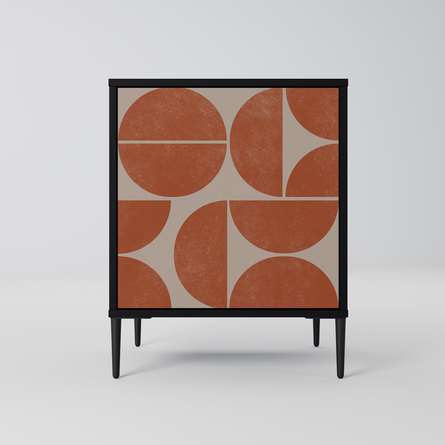 Credenza REPETITION COMPULSION a 1 anta con finitura nera