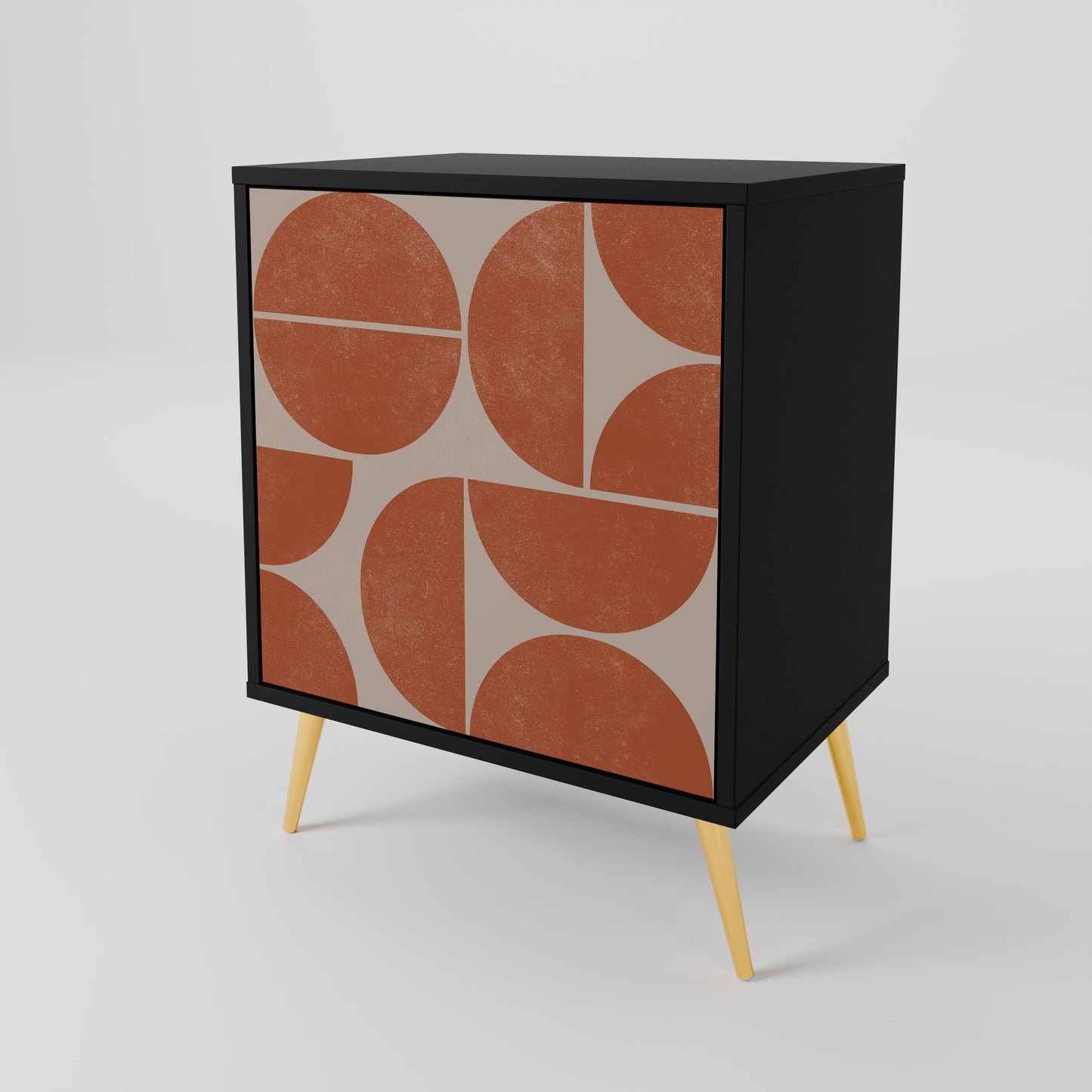 Credenza REPETITION COMPULSION a 1 anta con finitura nera