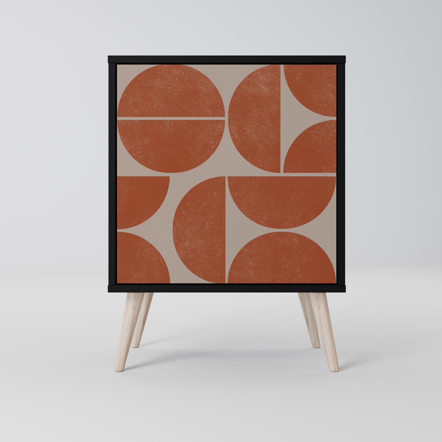 Credenza REPETITION COMPULSION a 1 anta con finitura nera