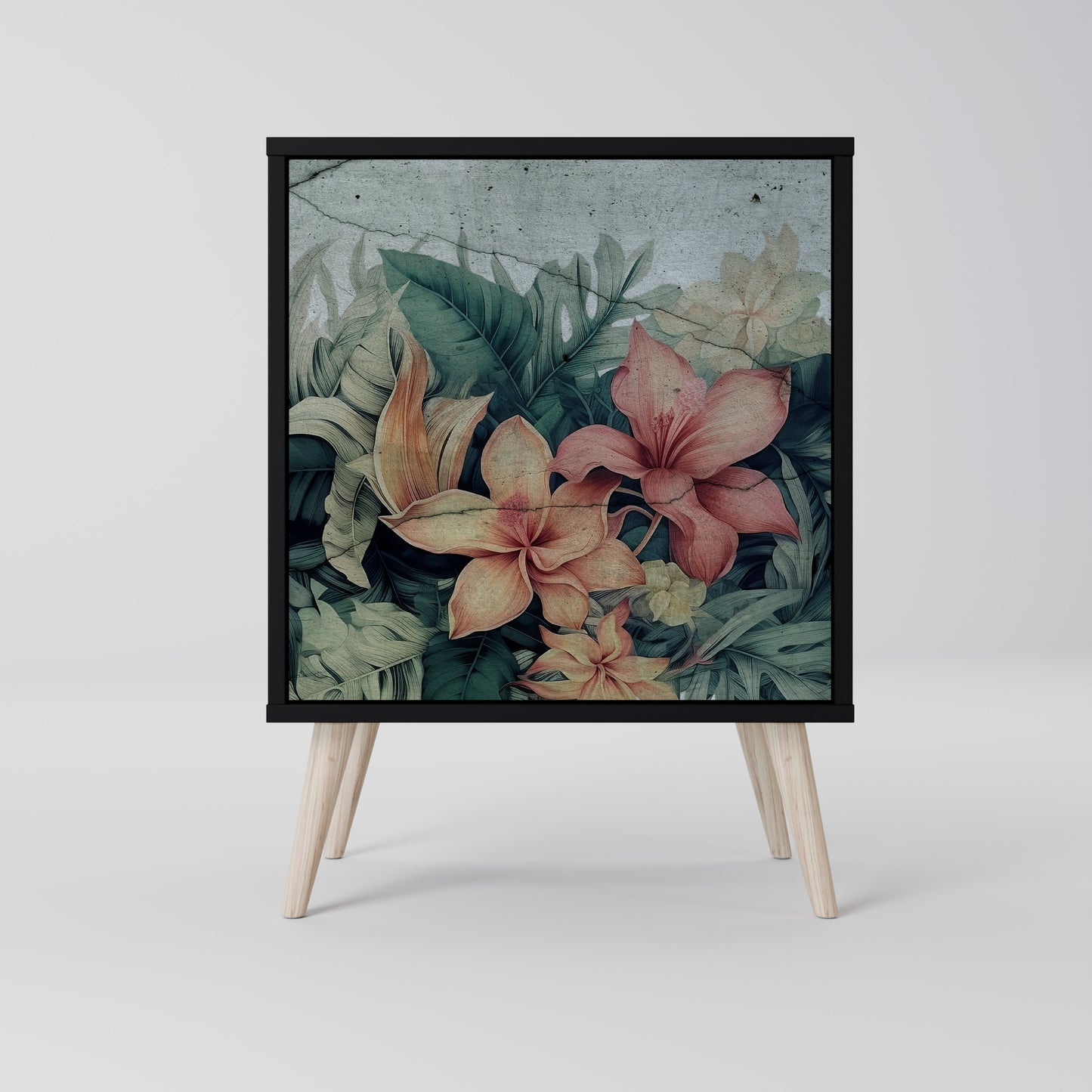 Credenza HEAVENLY BLOOM a 1 anta con finitura nera