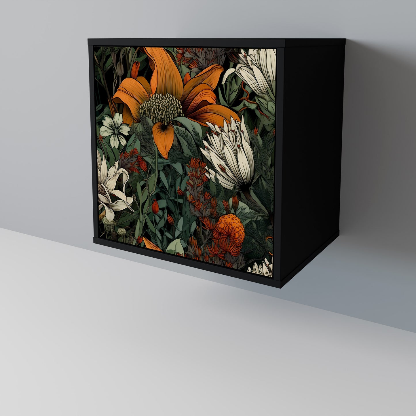 Credenza MIDNIGHT SPROUT a 1 anta con finitura nera