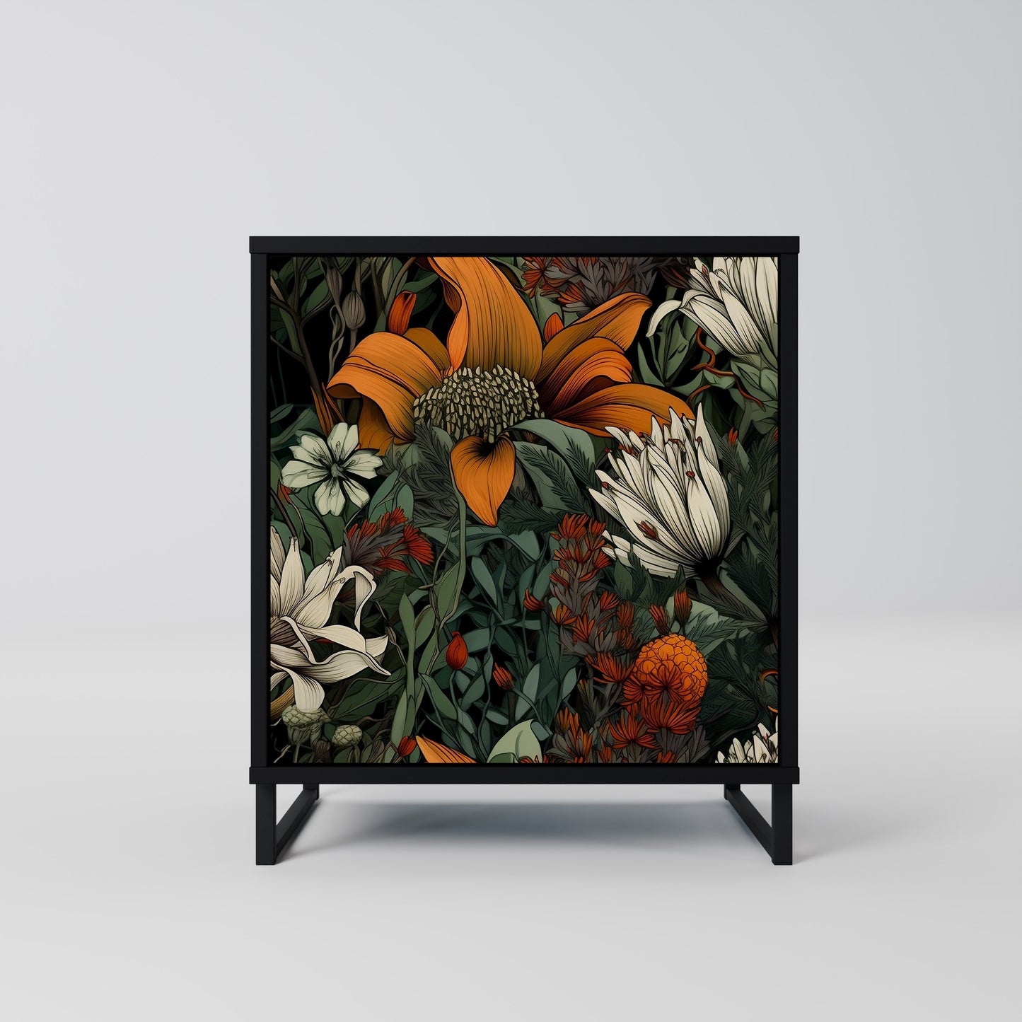 Credenza MIDNIGHT SPROUT a 1 anta con finitura nera