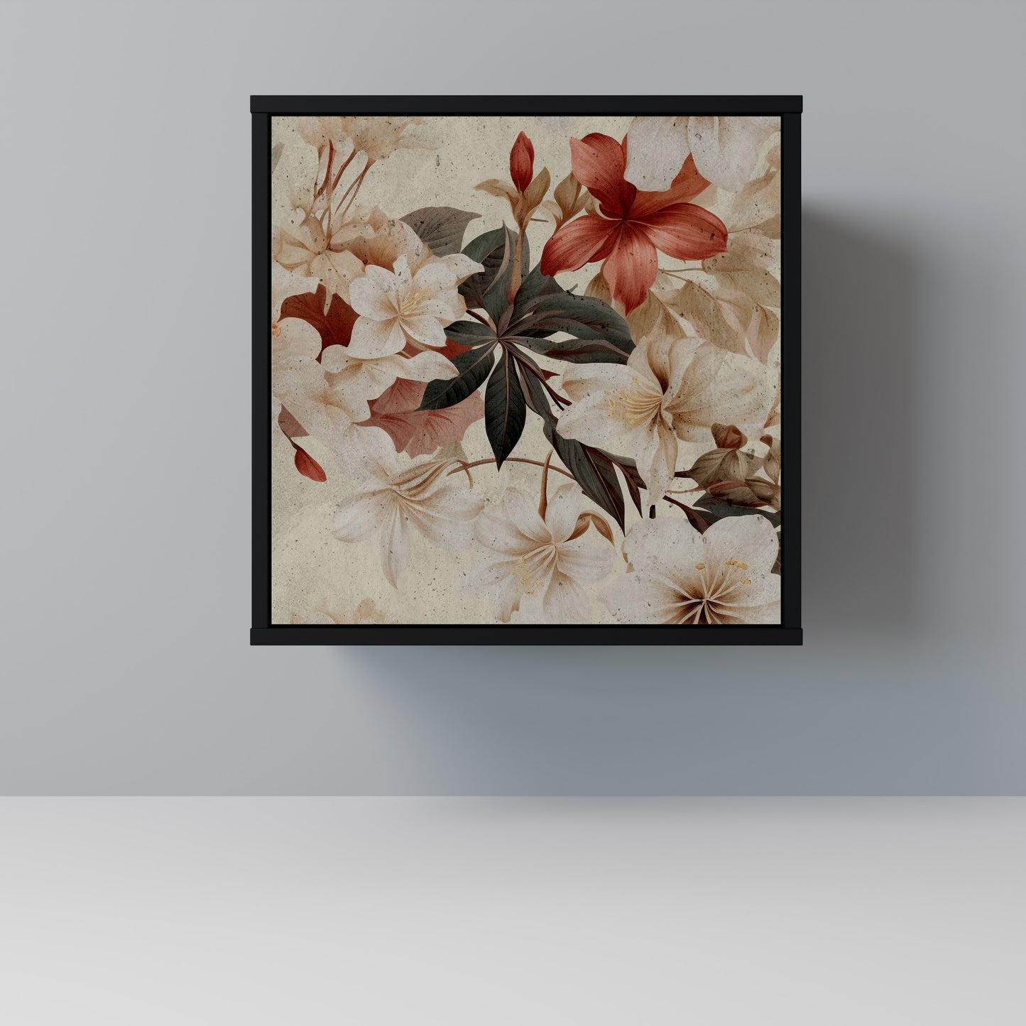 PETAL HARMONY 1-Door Sideboard in Black Finish