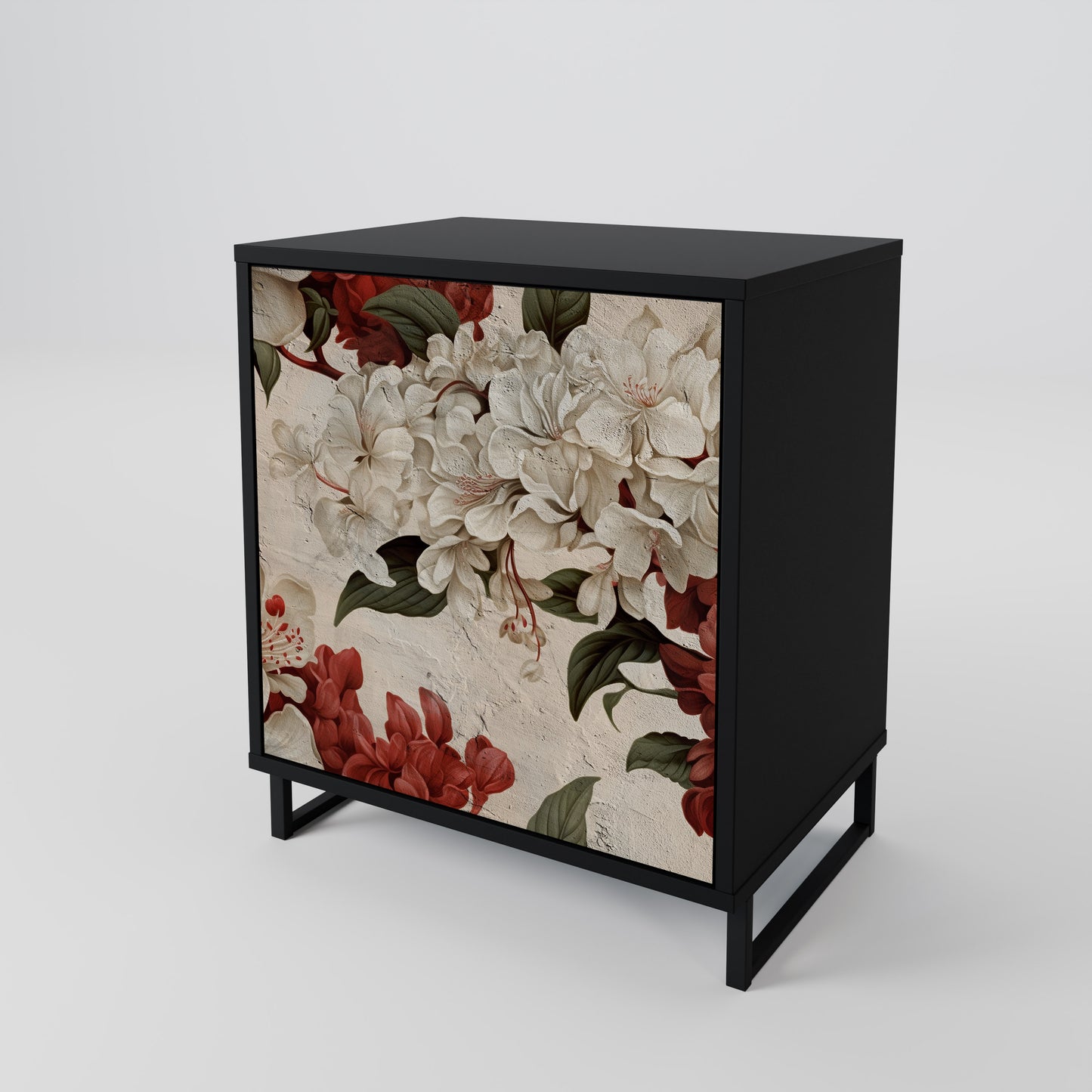EPHEMERAL DAYS 1-Door Sideboard in Black Finish