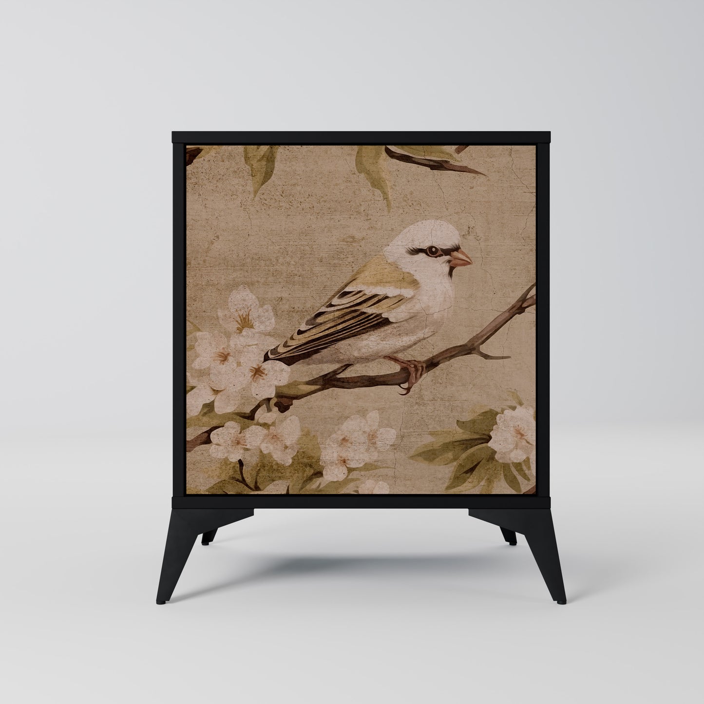 PETAL DISTINGUISH 1-Door Sideboard in Black Finish