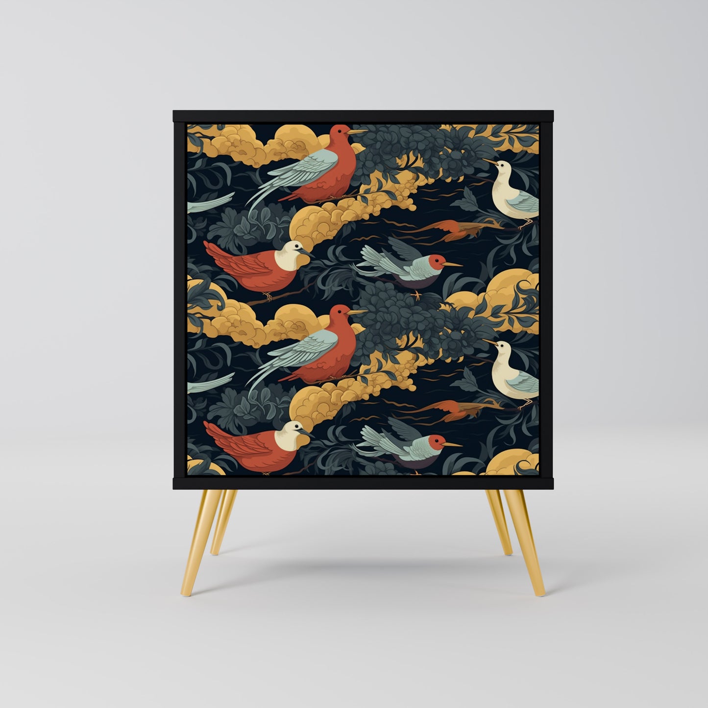 FOWLY DAZE 1-Door Sideboard in Black Finish