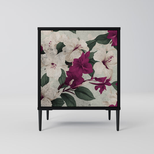 FLOWERET DREAM 1-Door Sideboard in Black Finish