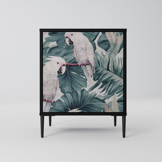 Credenza POPINJAY LOOK a 1 anta con finitura nera