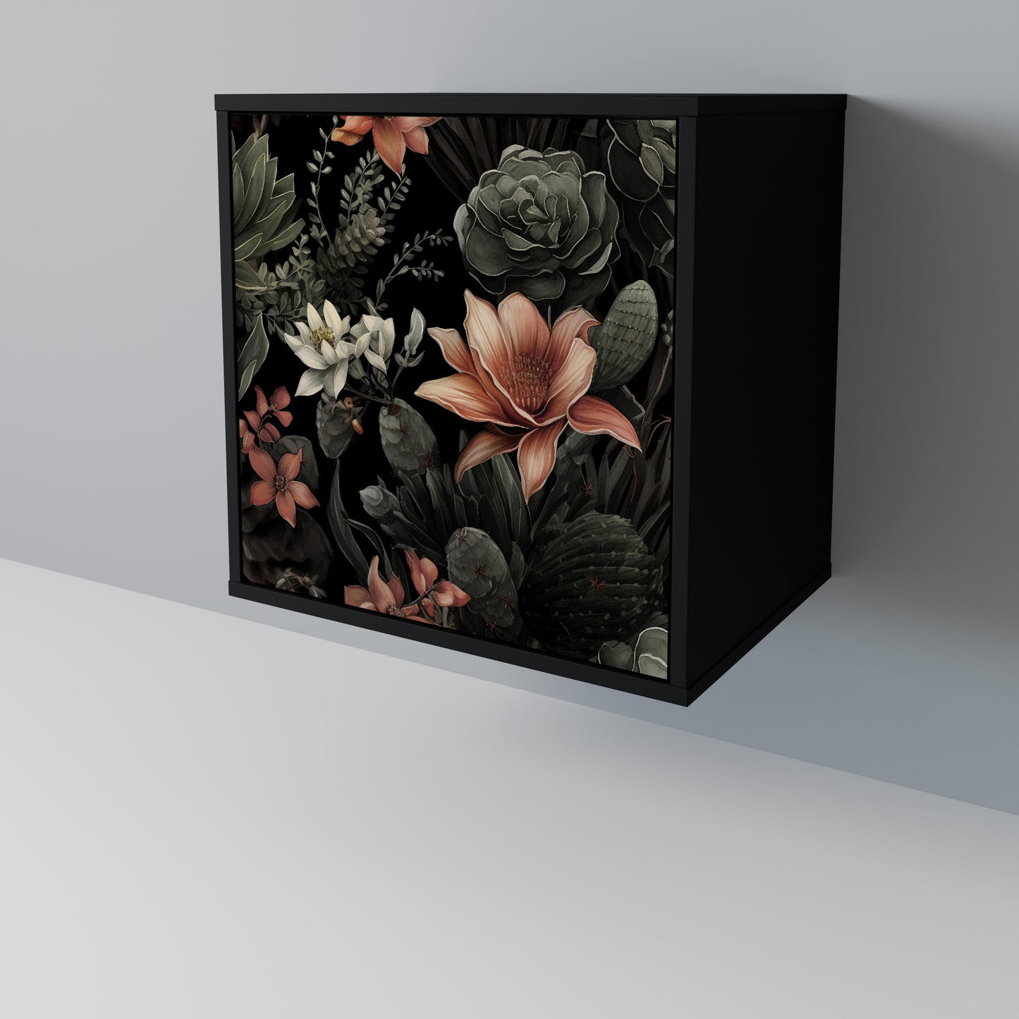 SECRET VERDURE 1-Door Sideboard in Black Finish