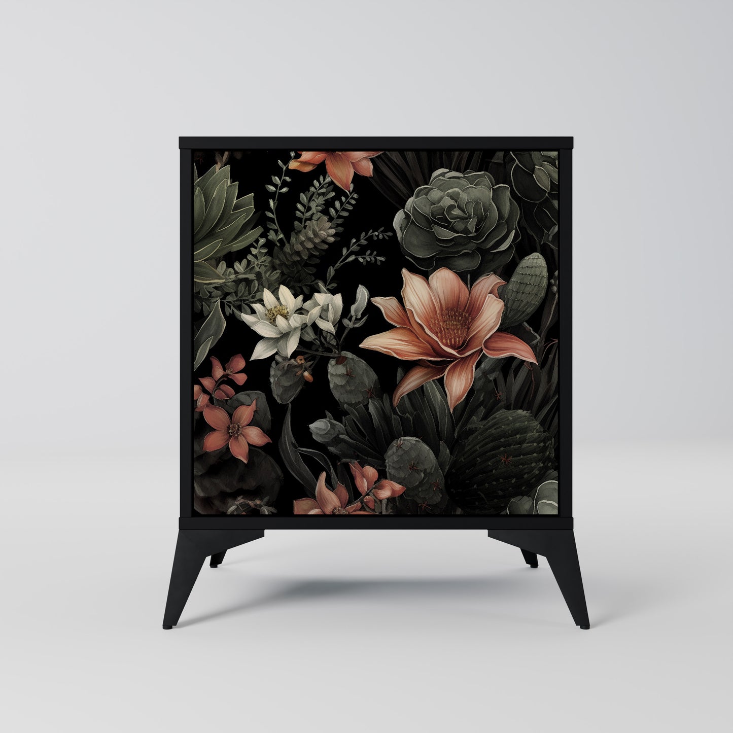 SECRET VERDURE 1-Door Sideboard in Black Finish