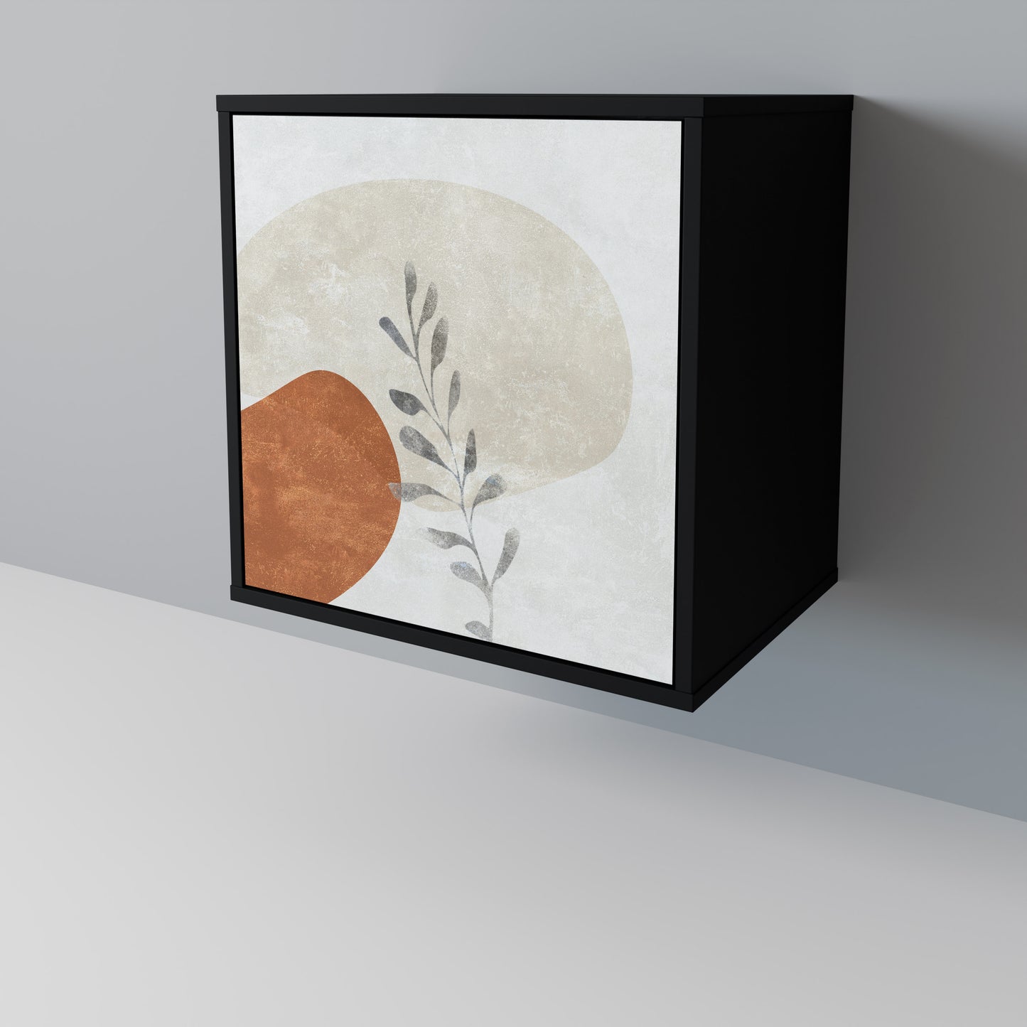 TRANQUIL TWIG 1-Door Sideboard in Black Finish