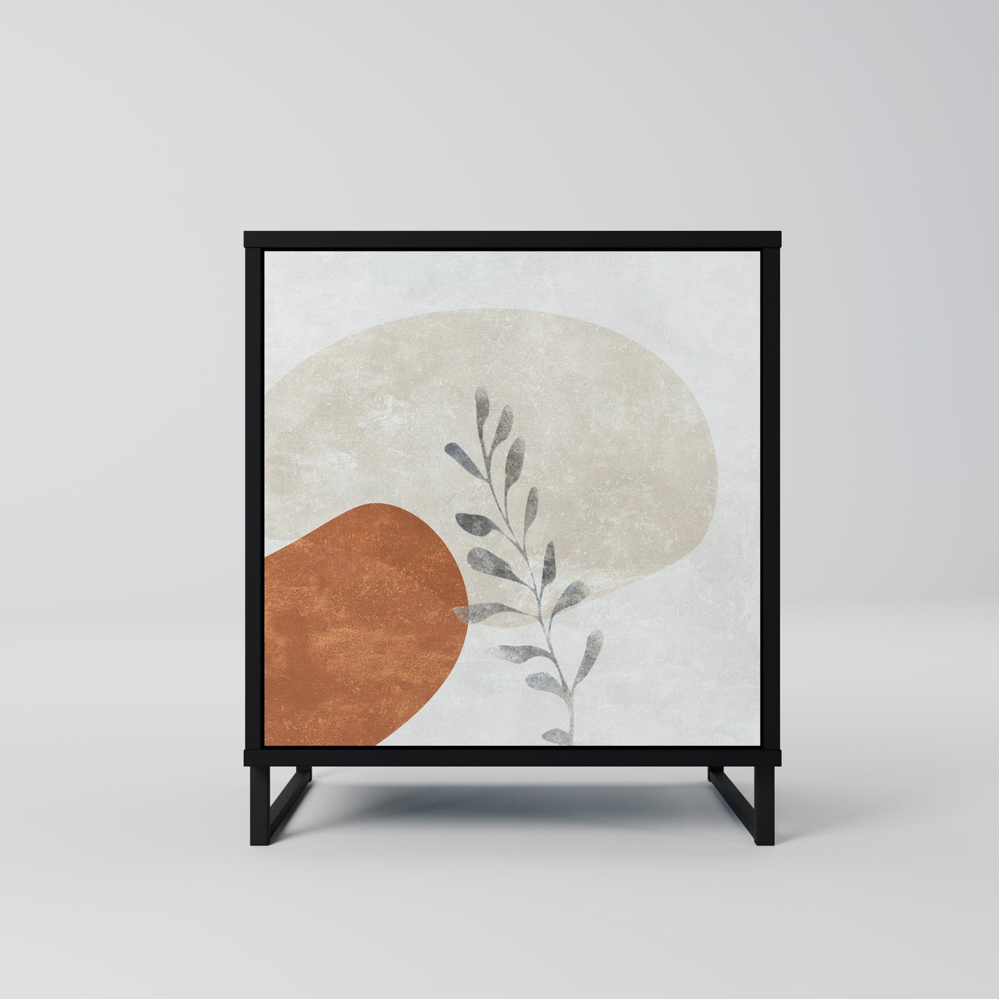 TRANQUIL TWIG 1-Door Sideboard in Black Finish