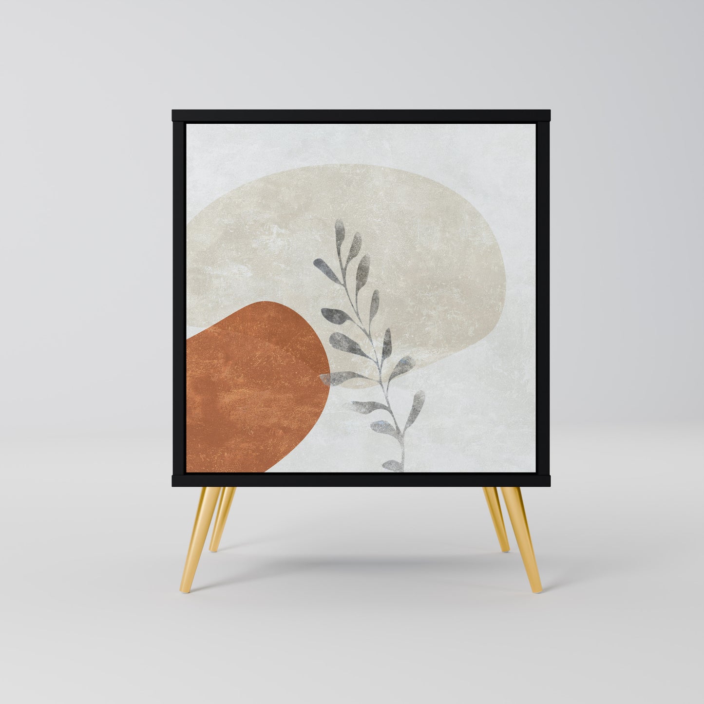 TRANQUIL TWIG 1-Door Sideboard in Black Finish