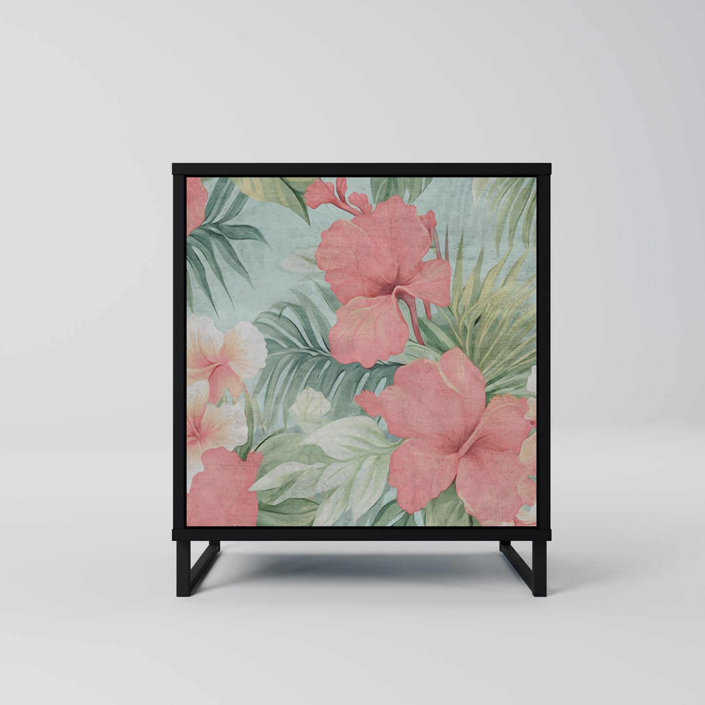 Credenza HAWAIIAN SPIRIT a 1 anta con finitura nera