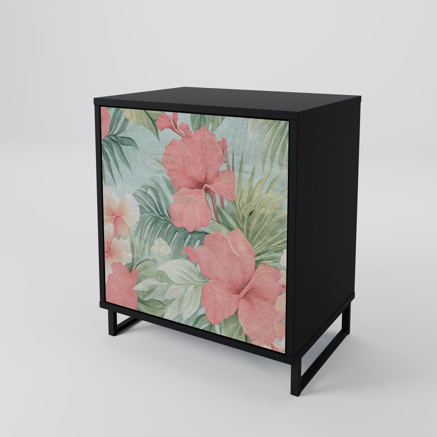 Credenza HAWAIIAN SPIRIT a 1 anta con finitura nera
