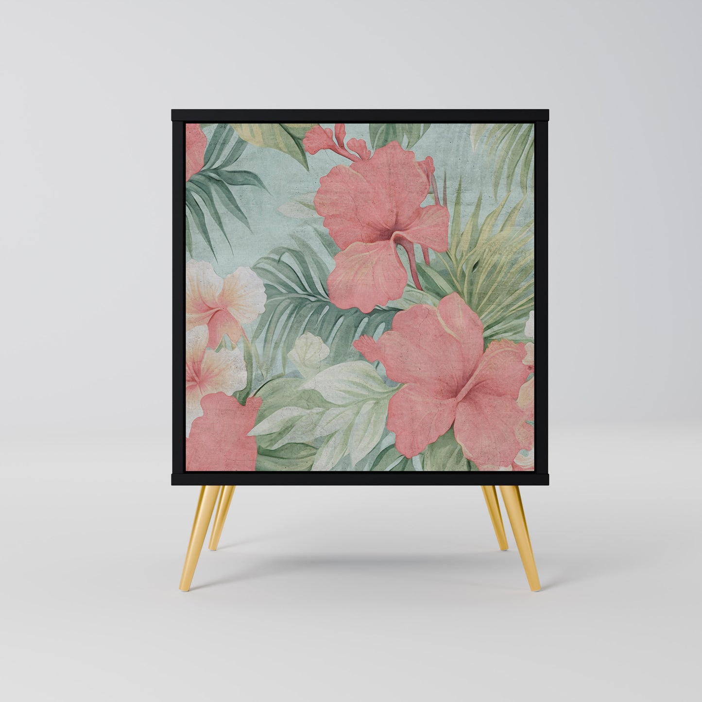 Credenza HAWAIIAN SPIRIT a 1 anta con finitura nera