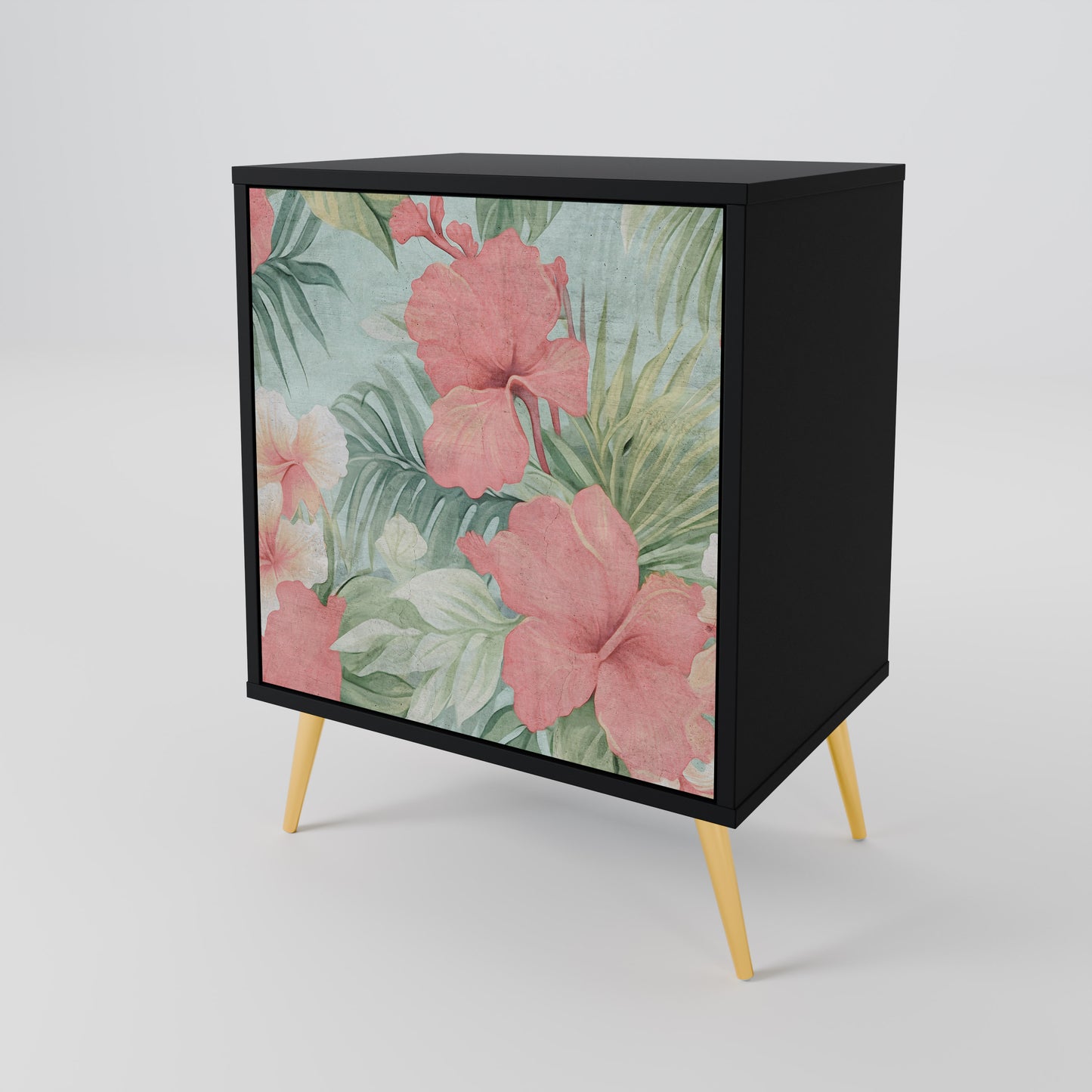 Credenza HAWAIIAN SPIRIT a 1 anta con finitura nera