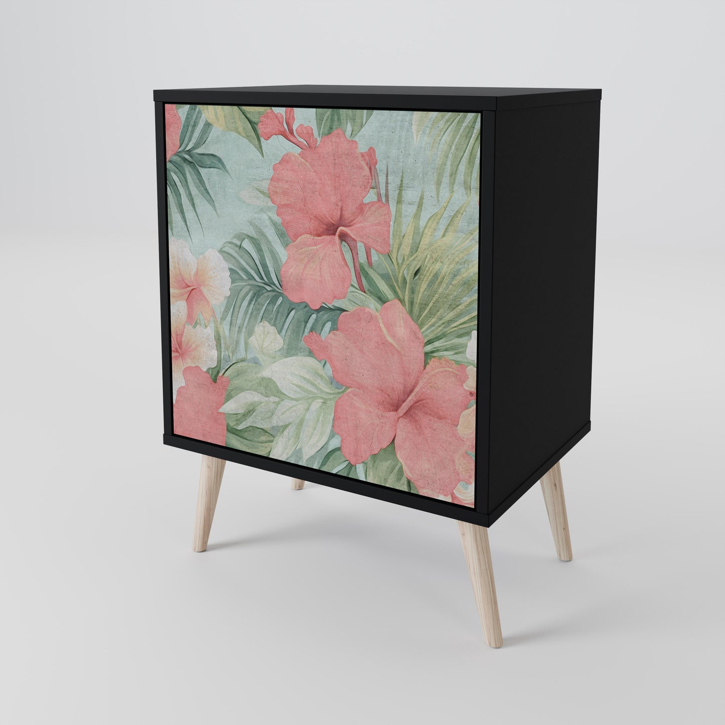 Credenza HAWAIIAN SPIRIT a 1 anta con finitura nera