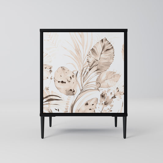 Credenza WILD TENDERNESS a 1 anta con finitura nera