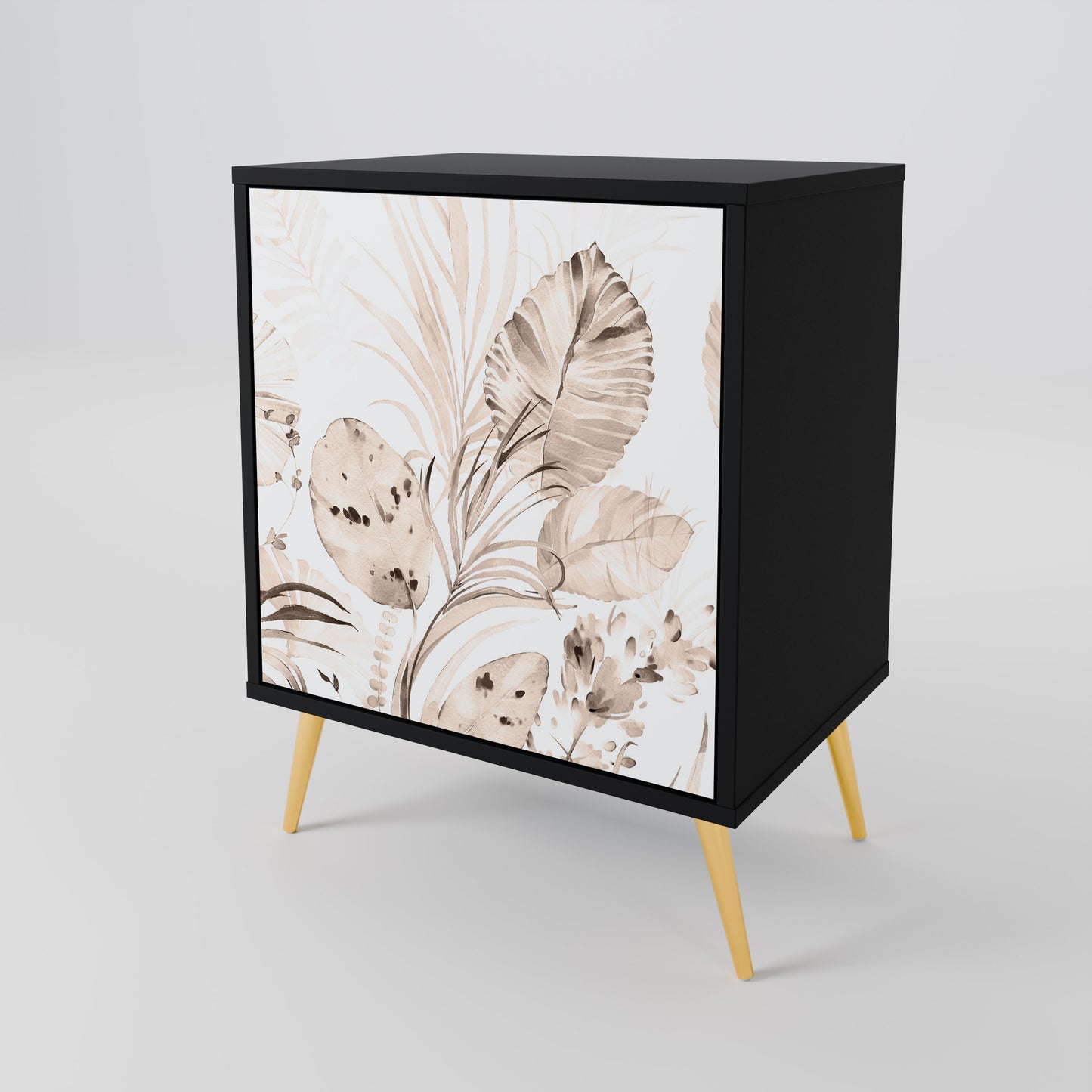 Credenza WILD TENDERNESS a 1 anta con finitura nera