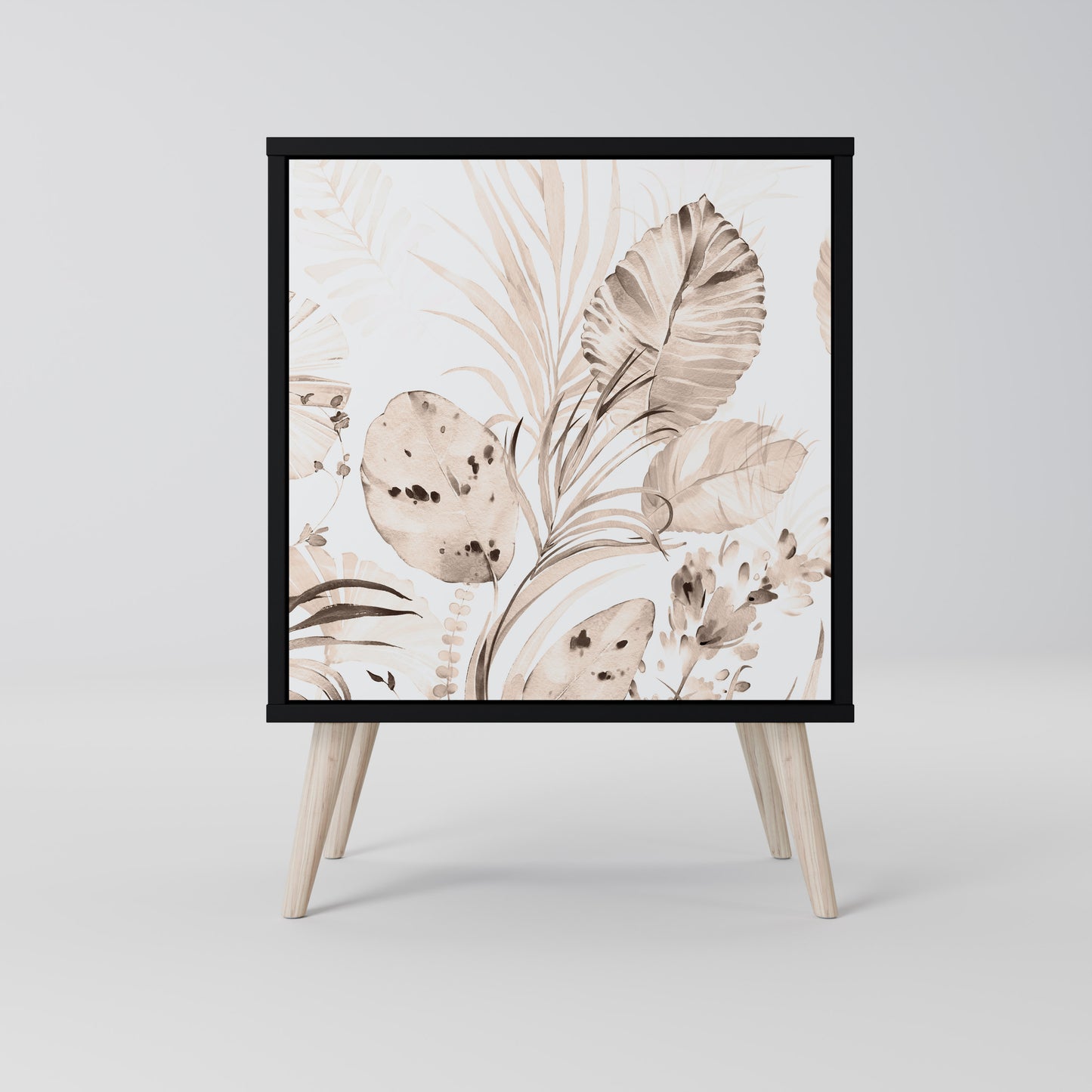 Credenza WILD TENDERNESS a 1 anta con finitura nera